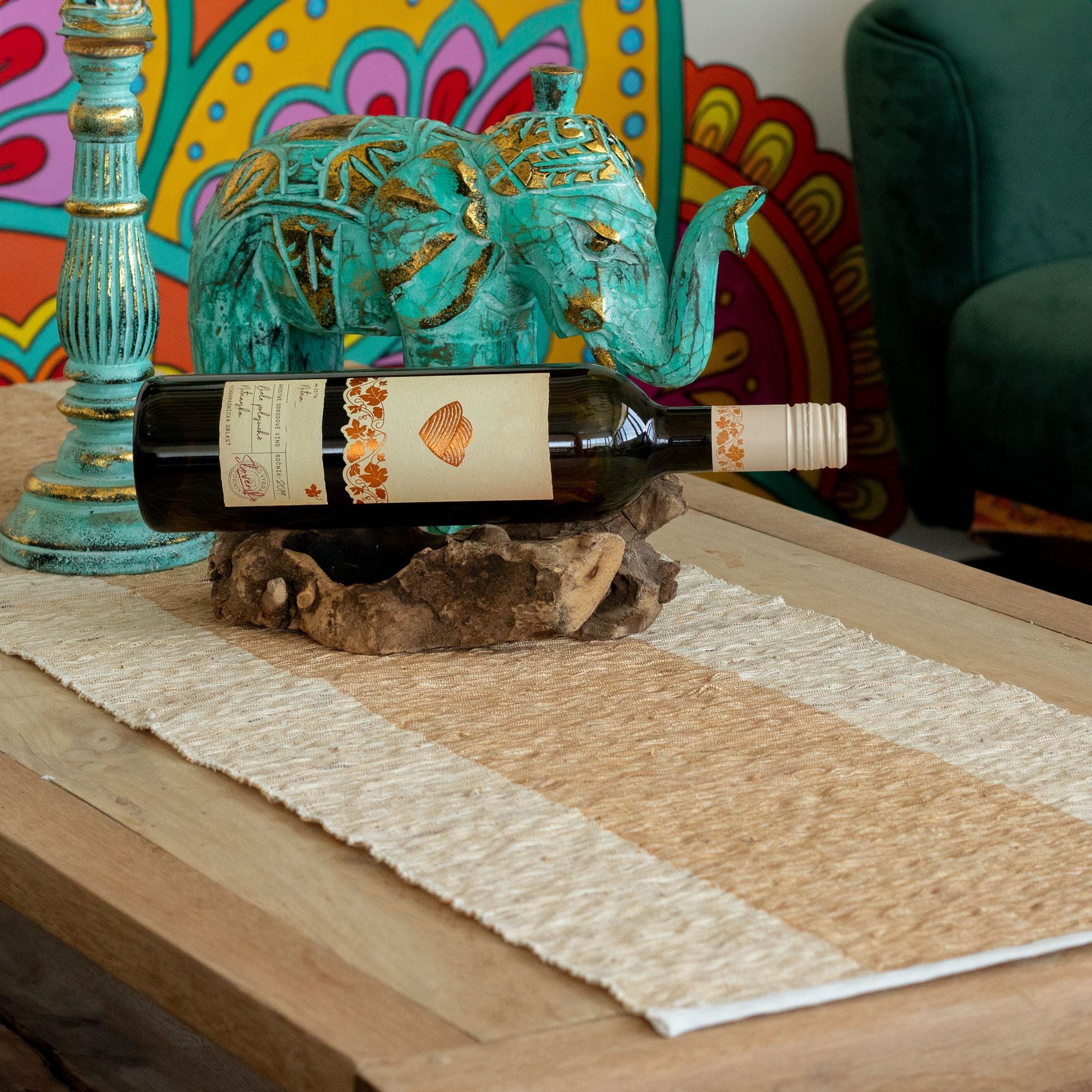 Natural Vetiver Roots Table Runner with Eco Friendly Design