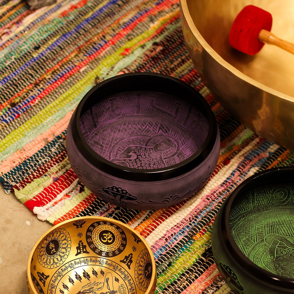 Extra Loud Mushroom Singing Bowl in Purple Haze for Meditation