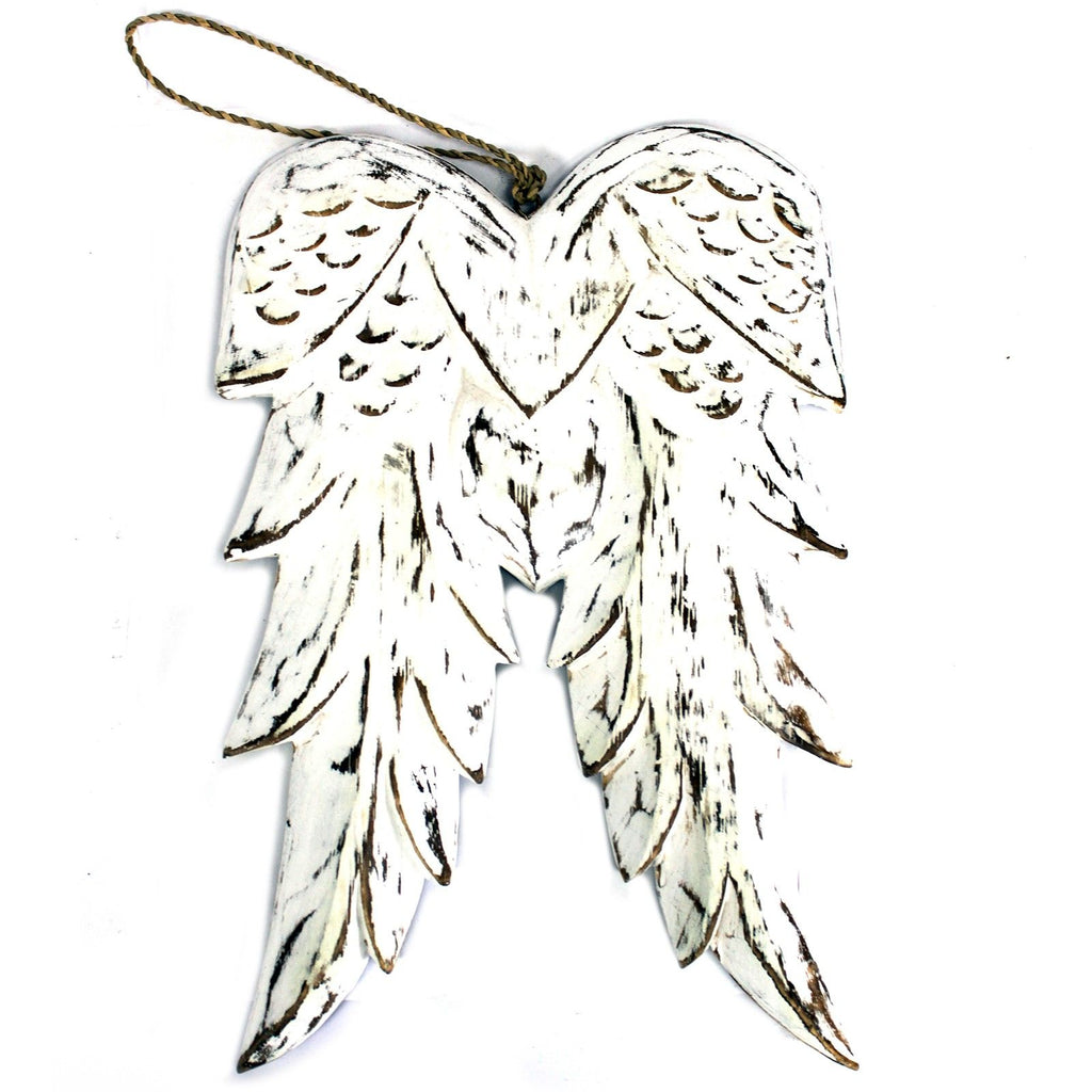 Hand Crafted Double Angel Wing Vintage Style Home Decor Accent