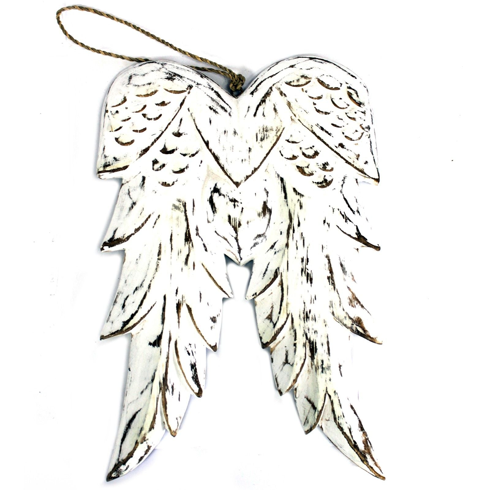 Hand Crafted Double Angel Wing Vintage Style Home Decor Accent