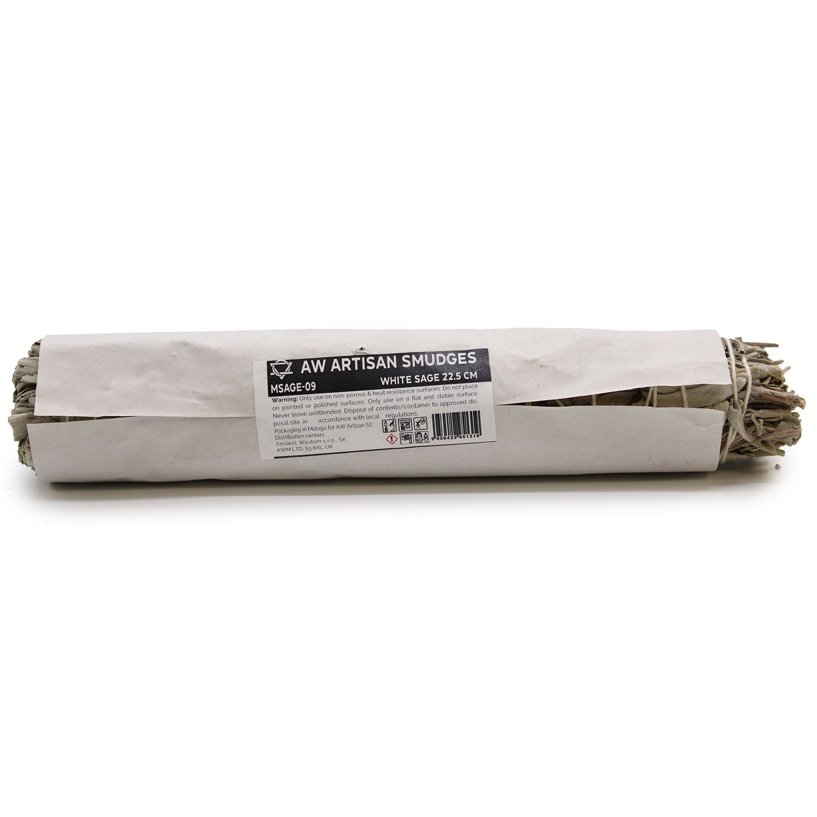 White Sage Smudge Stick 22.5 cm for Cleansing and Purifying Spaces
