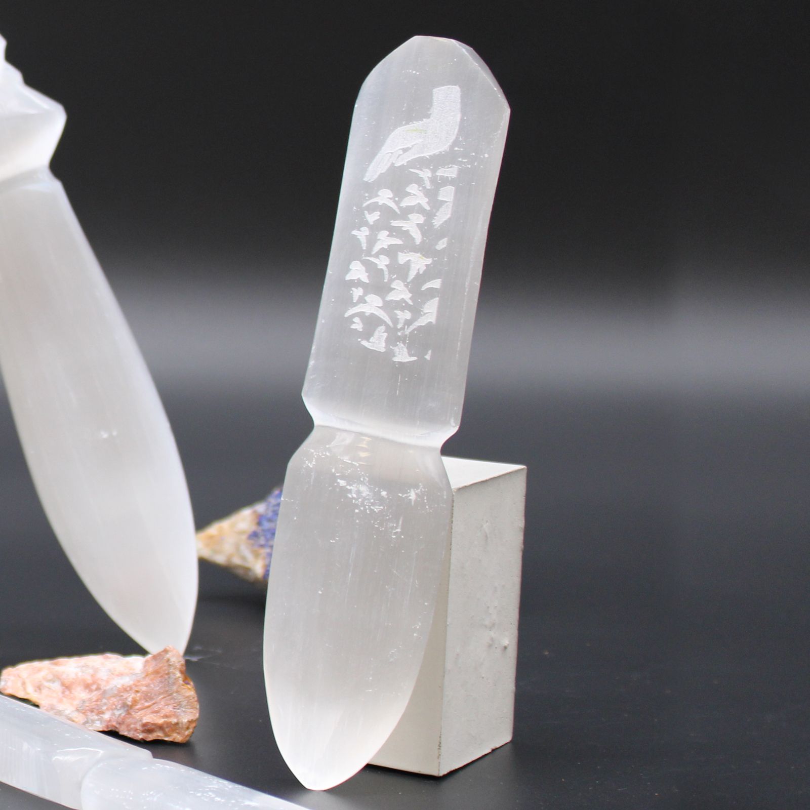 Selenite Ritual Knife for Ceremonial Use to Release Bonds