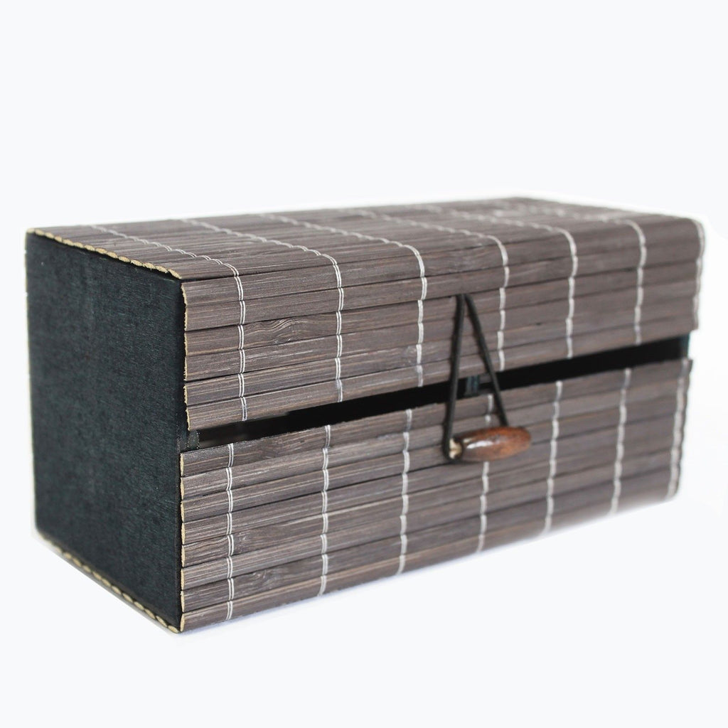Double Box Slatted Bamboo Candle and Gift Box for Elegant Gifting