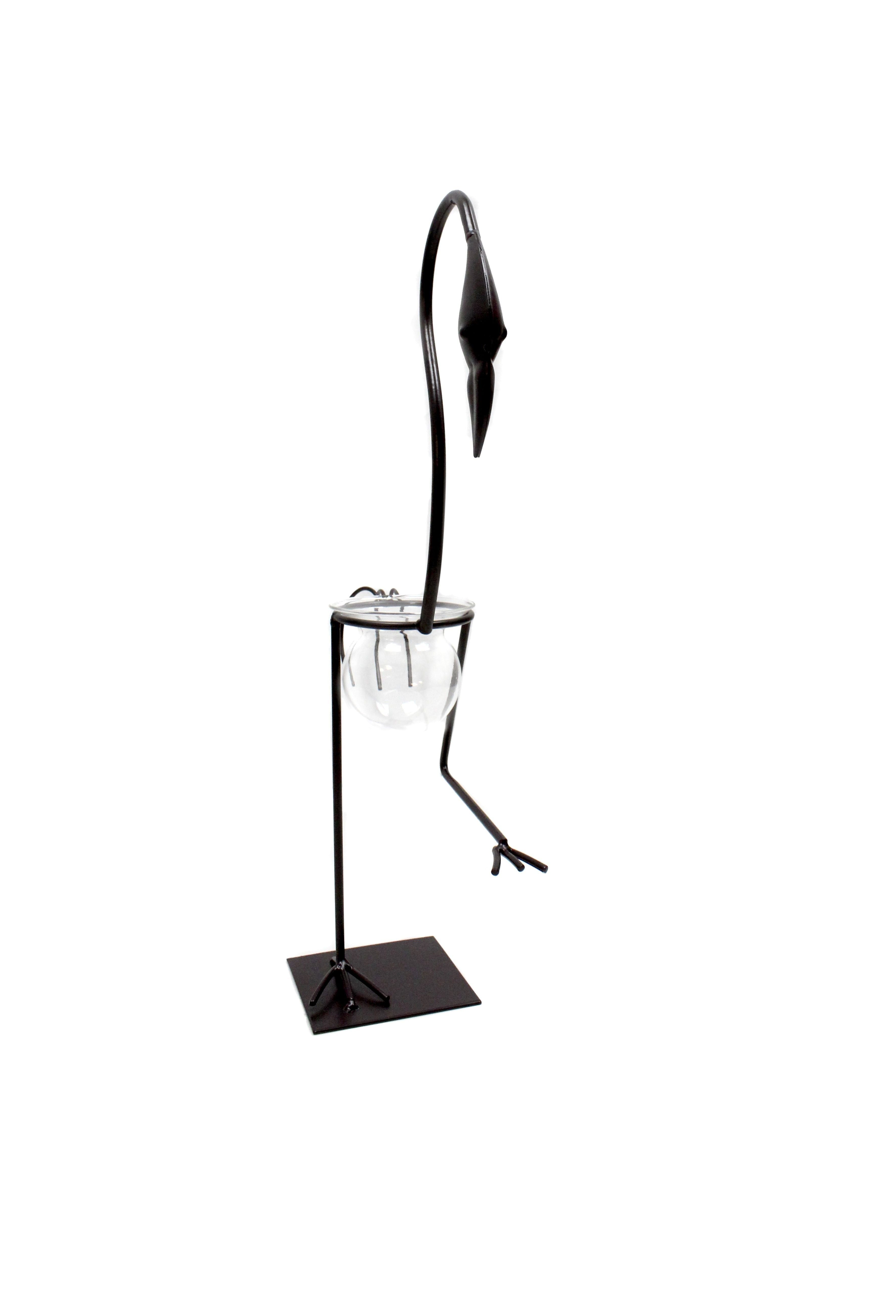 Hydroponic Home Décor Tall Flamingo One Pot Stand for Plants