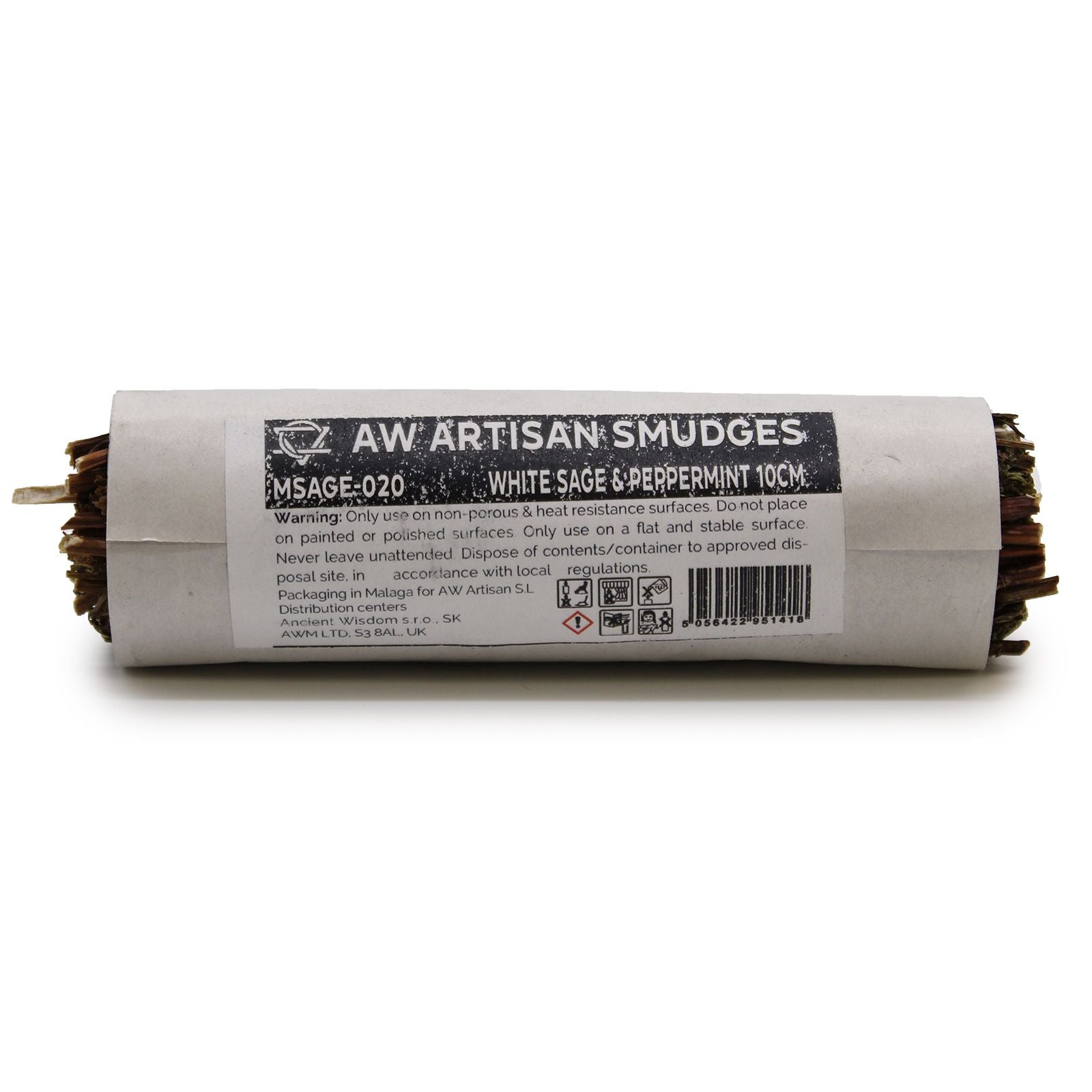 Smudge Stick White Sage and Peppermint for Cleansing Rituals 10cm