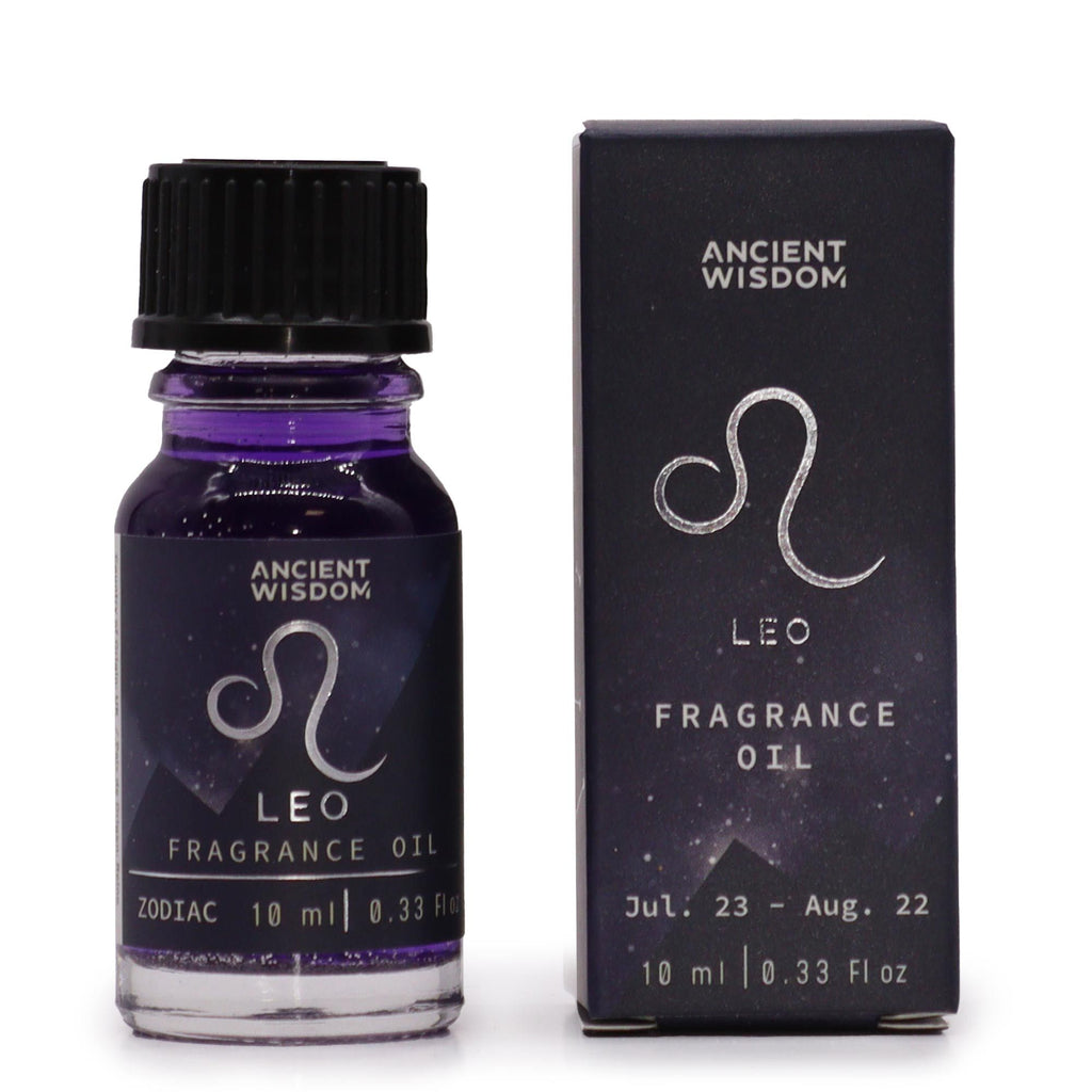 Zodiac Fragrance Oil 10ml LEO with Frosted Citrine and Ginger