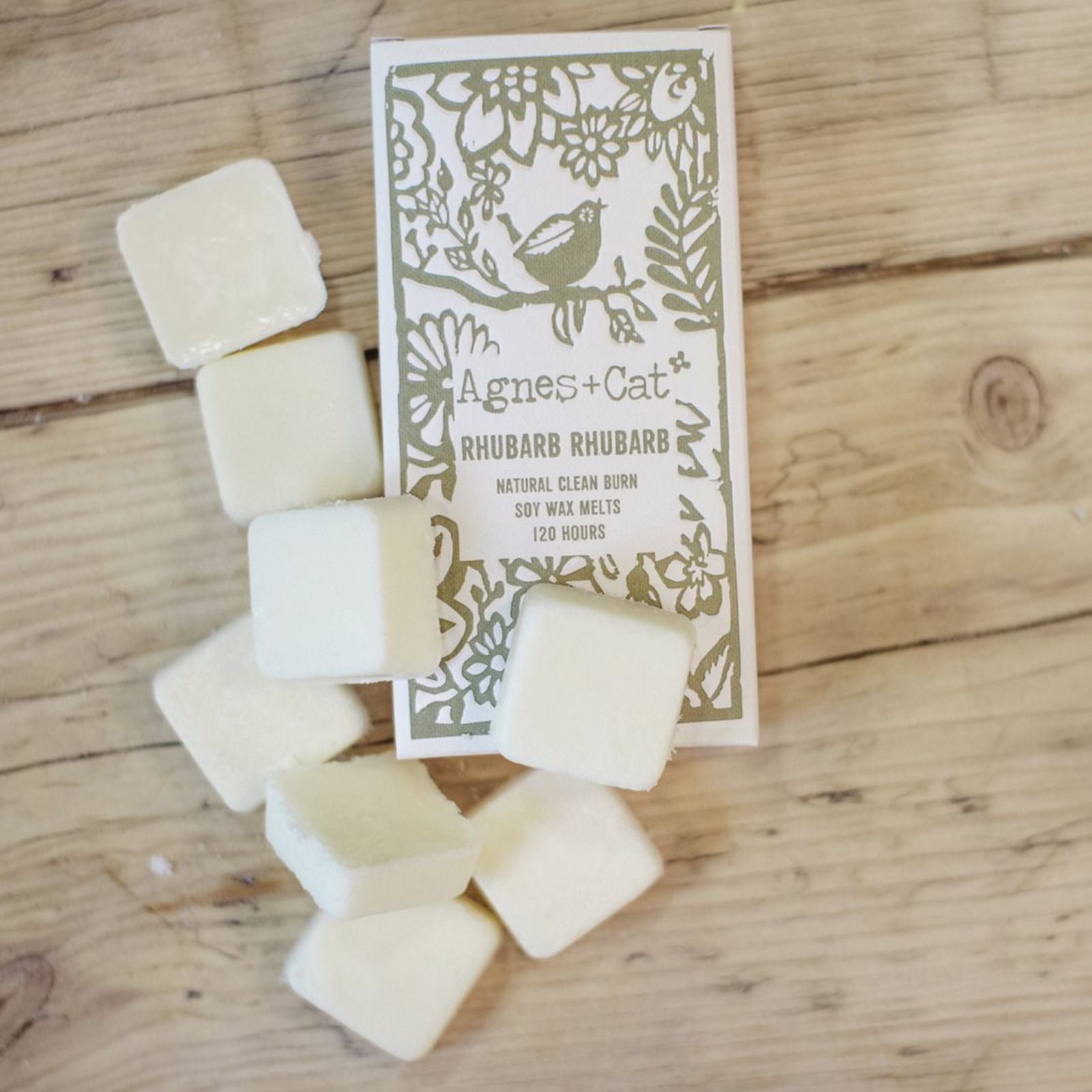 Agnes + Cat Rhubarb Rhubarb Box of 8 Wax Melts for Home Fragrance