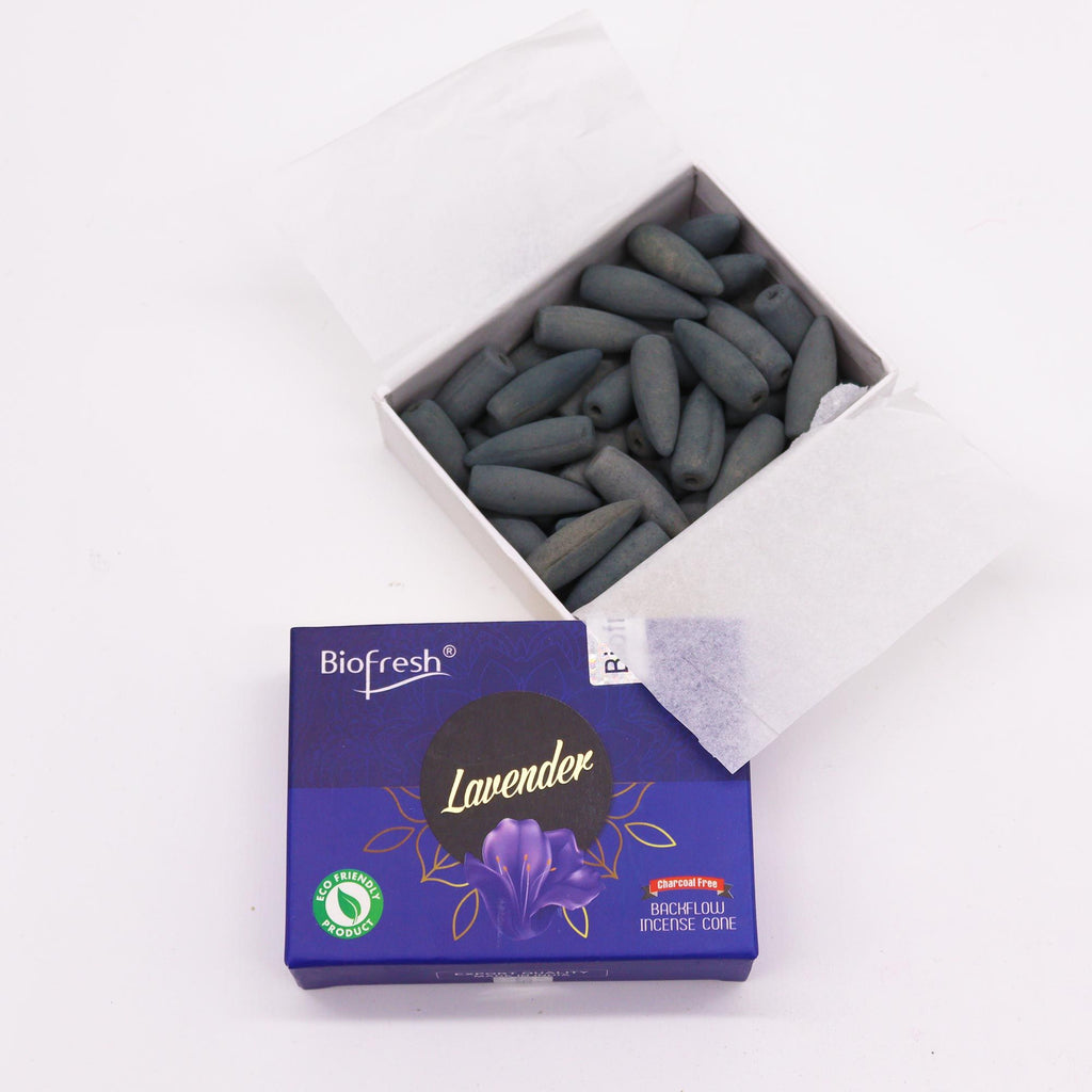 Biofresh Backflow Incense Cones Lavender for Relaxing Atmosphere