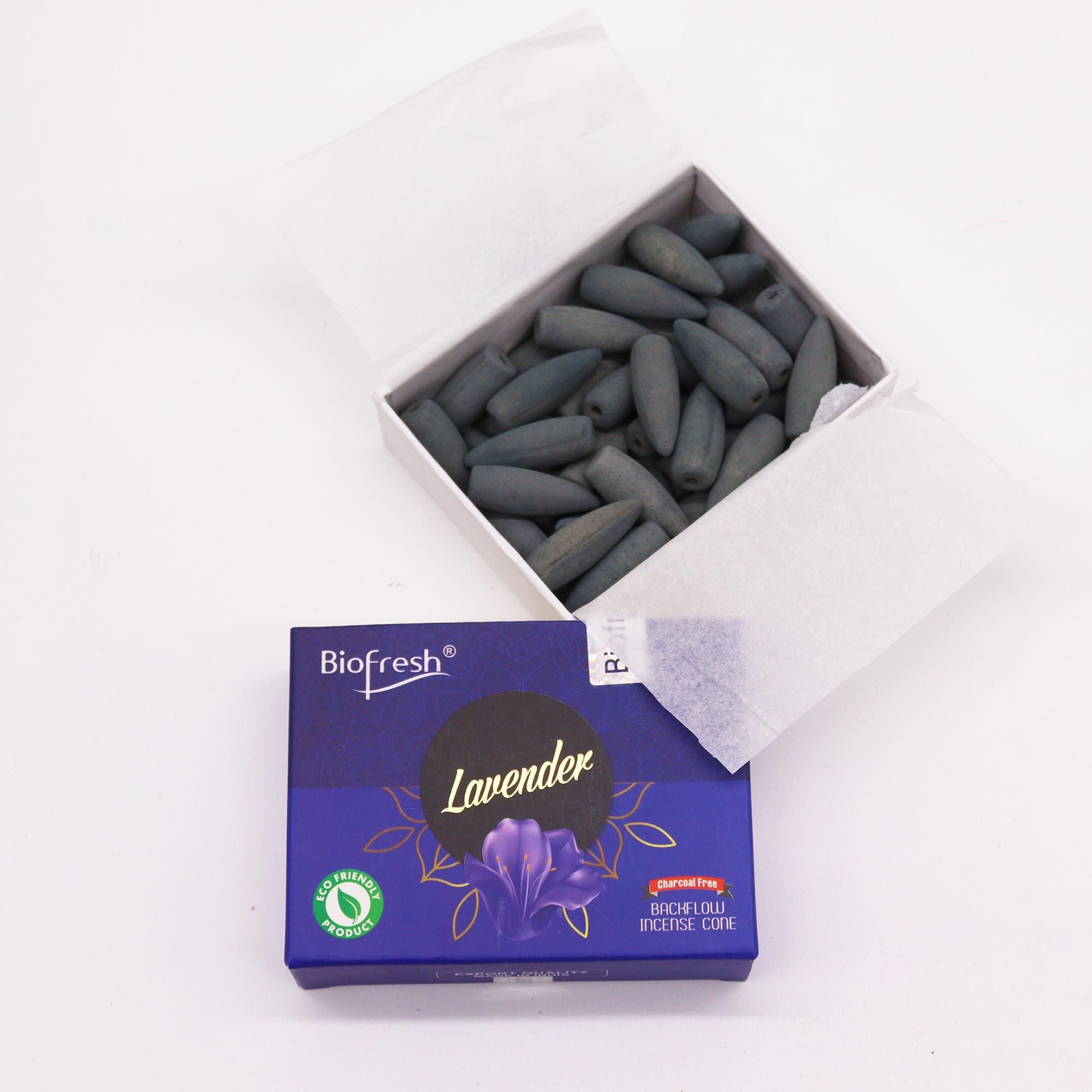 Biofresh Backflow Incense Cones Lavender for Relaxing Atmosphere