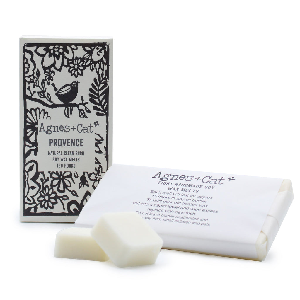 Agnes + Cat Provence Box of 8 Handmade Soy Wax Melts for Home Use