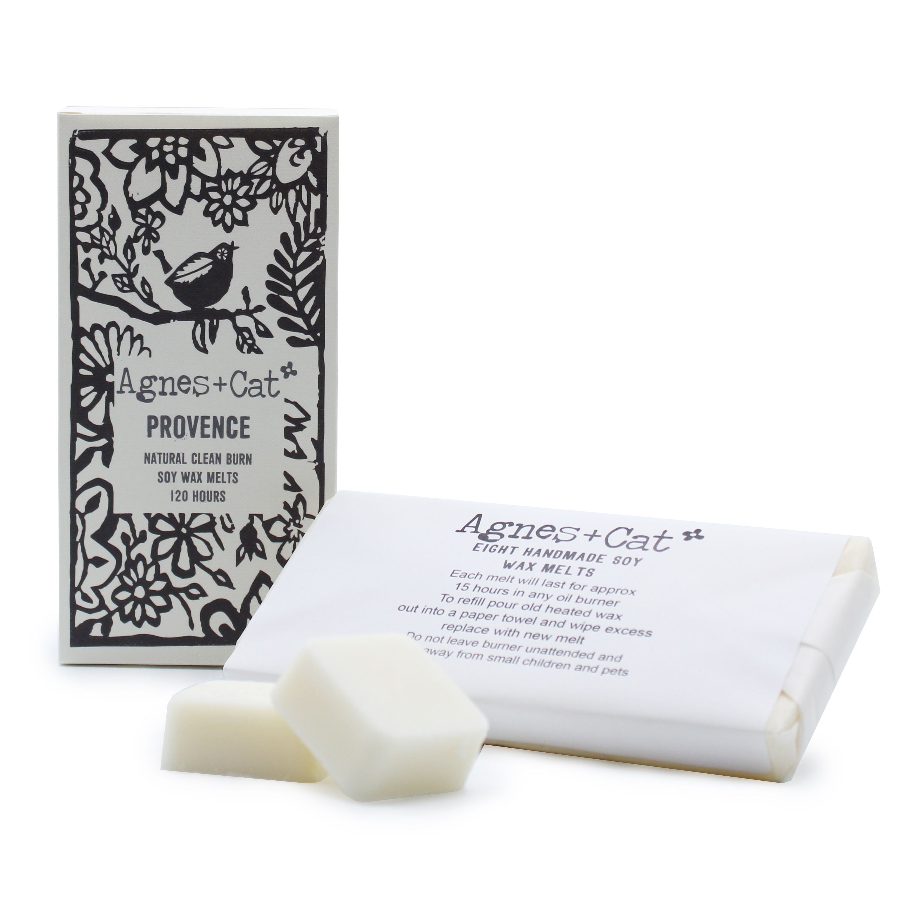Agnes + Cat Provence Box of 8 Handmade Soy Wax Melts for Home Use