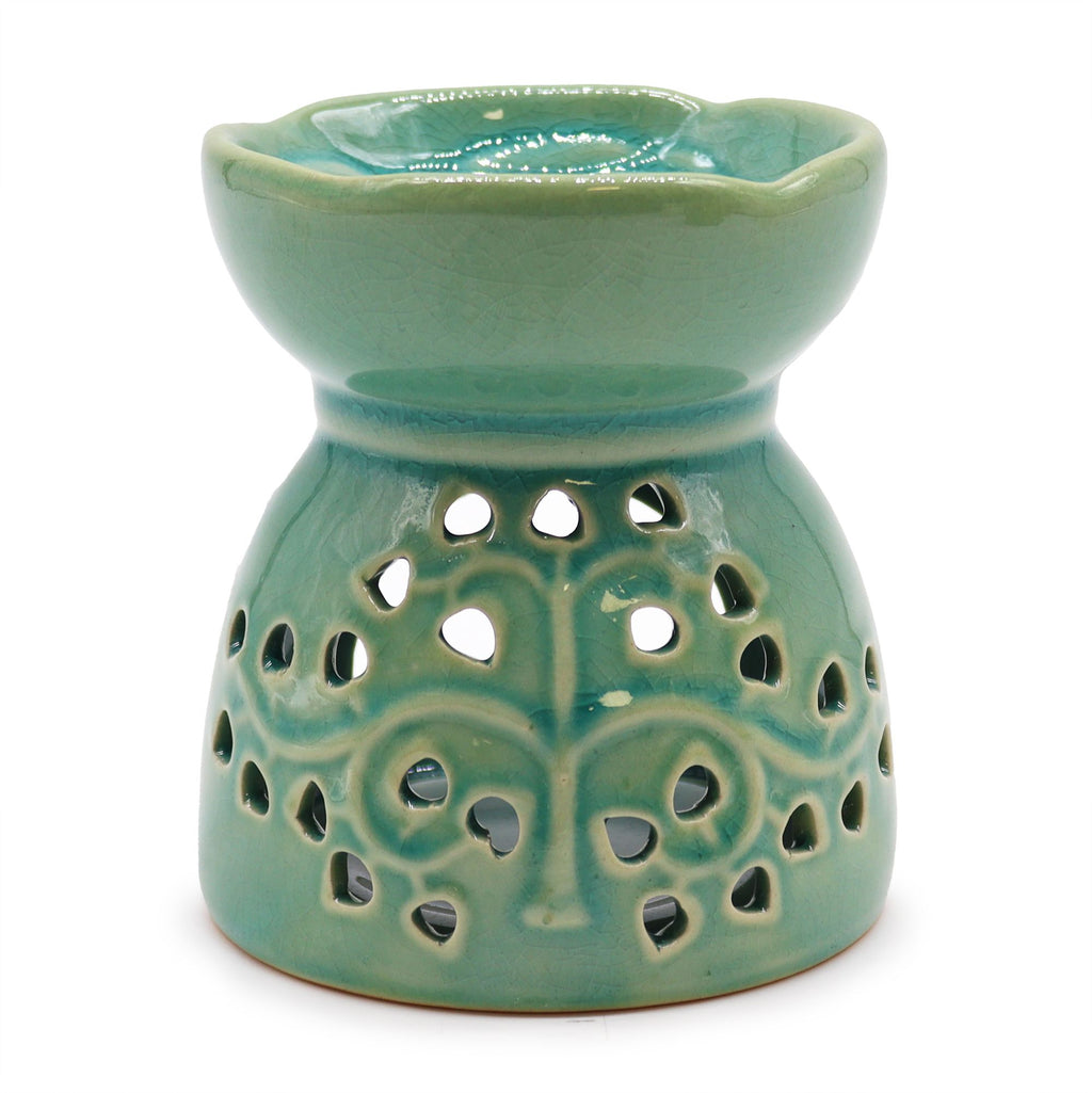 Blue Tree of Life Oil Burner for Fragrance and Home Decor