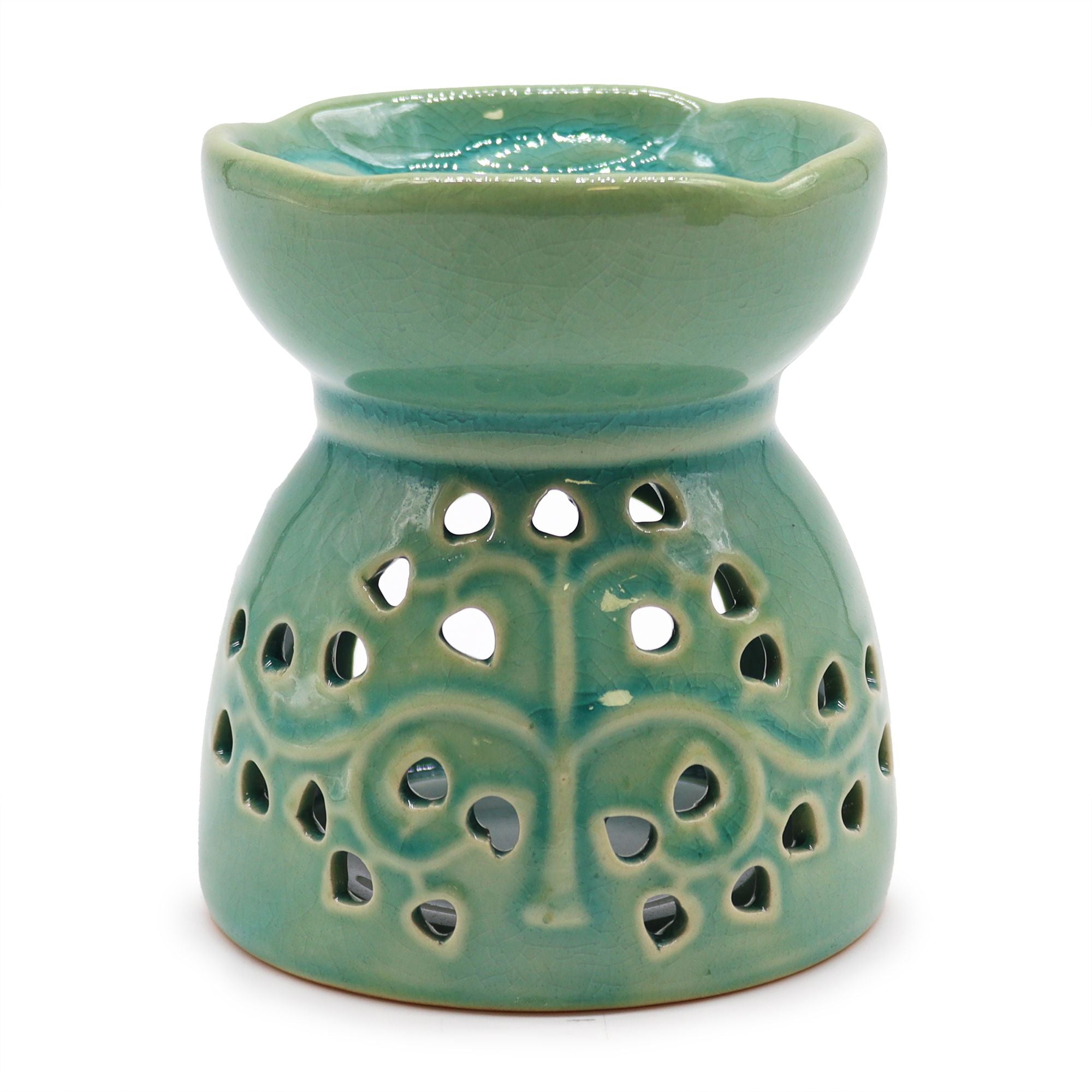 Blue Tree of Life Oil Burner for Fragrance and Home Decor
