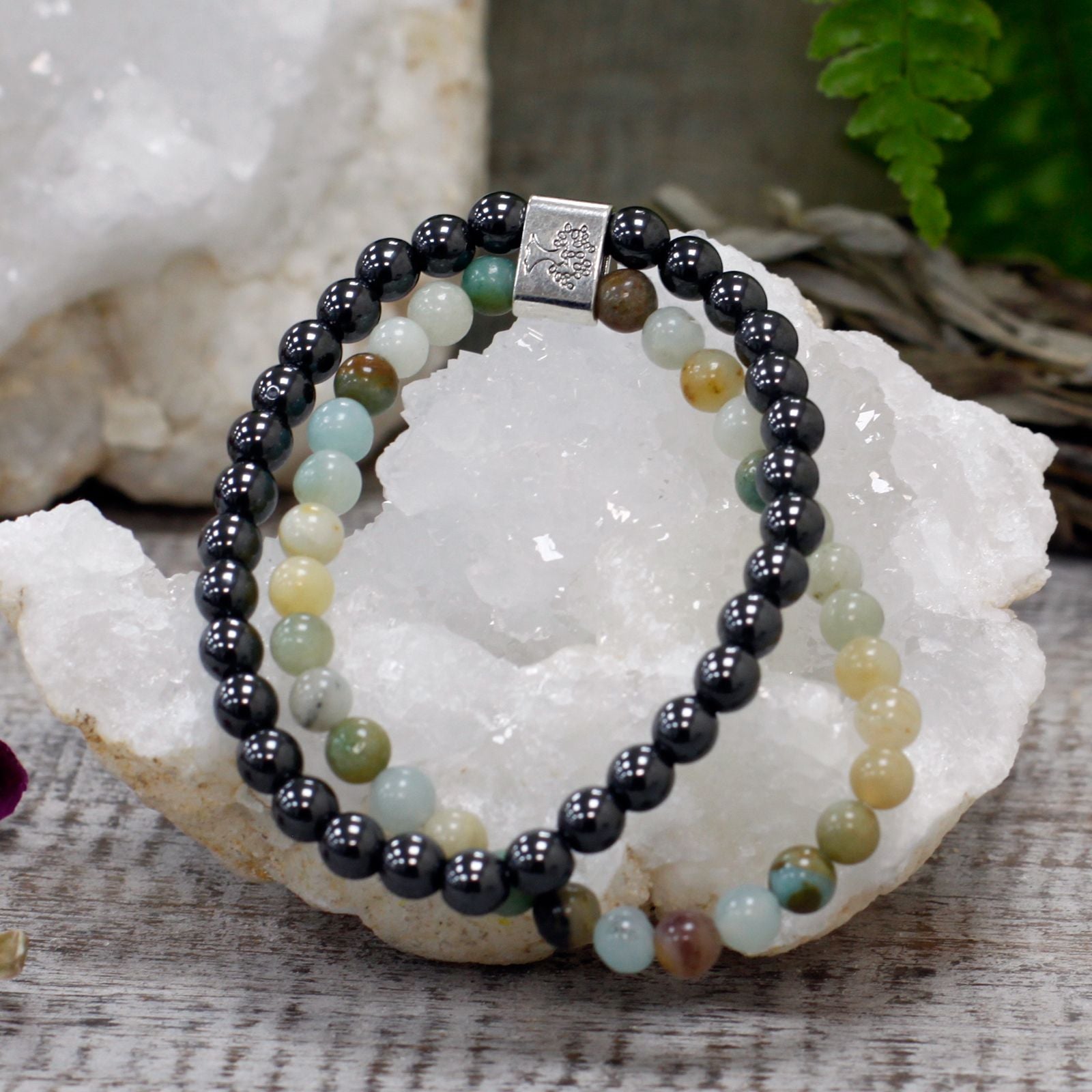 Magnetic Gemstone Bracelet in Amazonite for Everyday Style