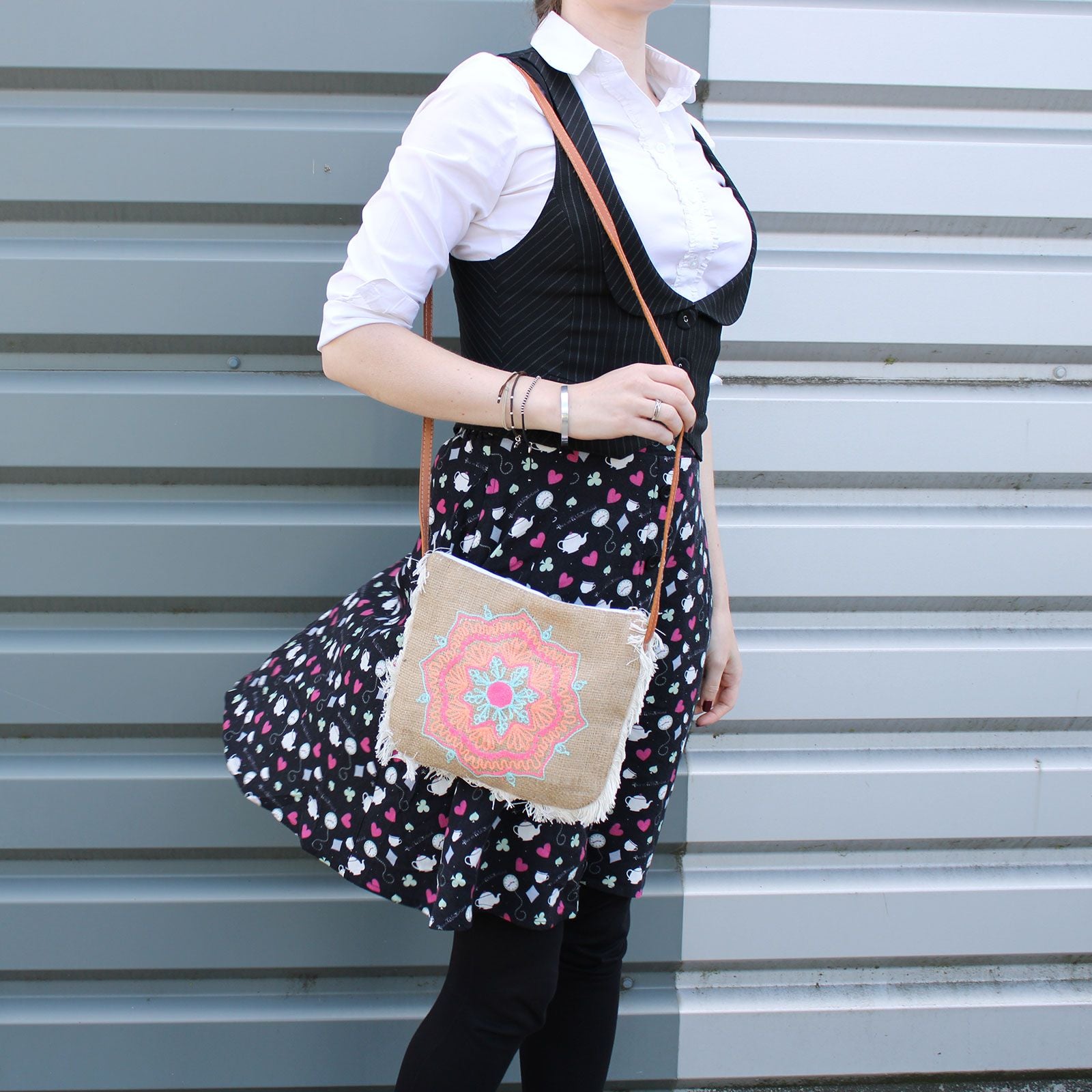 Fab Fringe Bag with Unique Mandela Embroidery for Stylish Outings