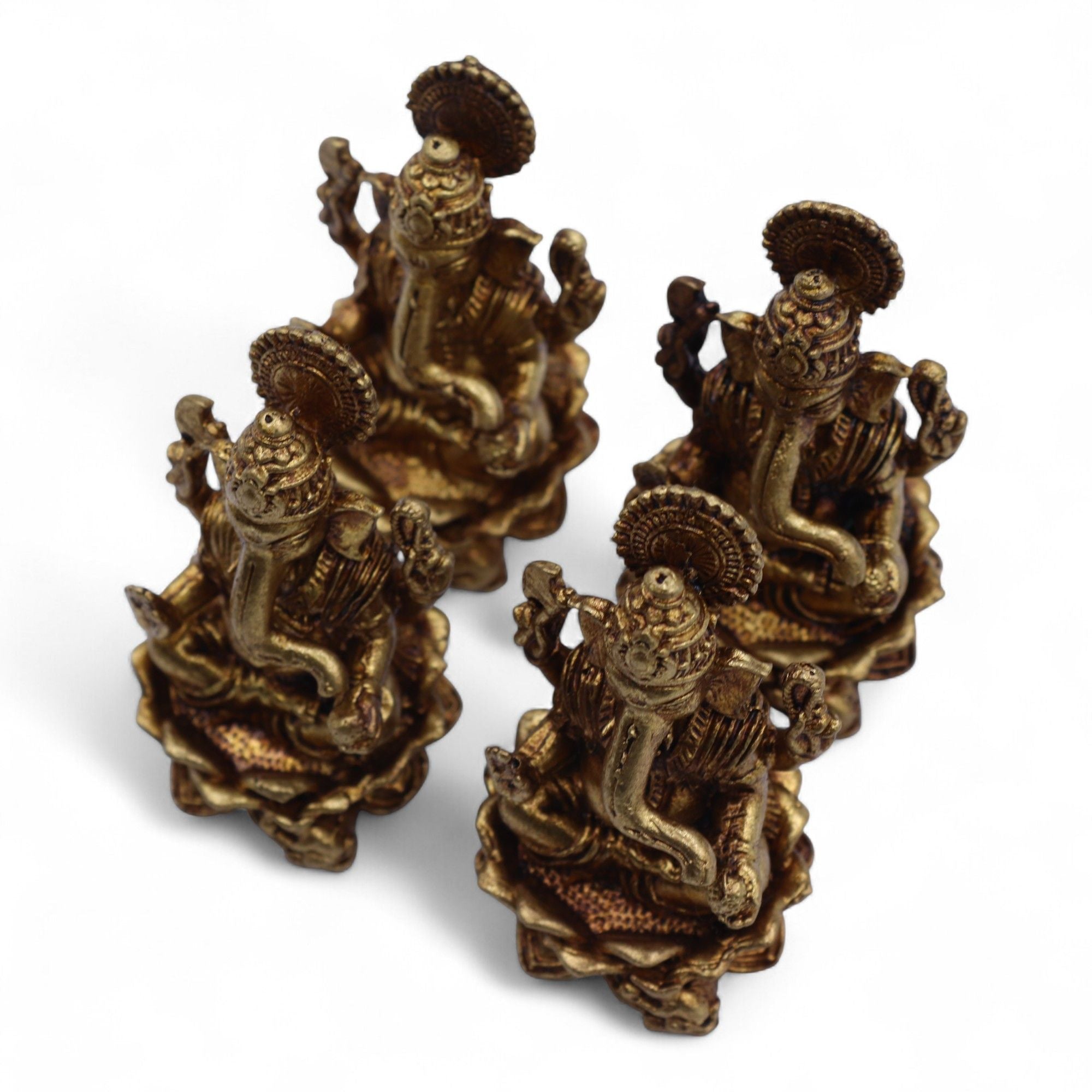 Brass Miniature Ganesha Statue for Wisdom Prosperity and Blessings