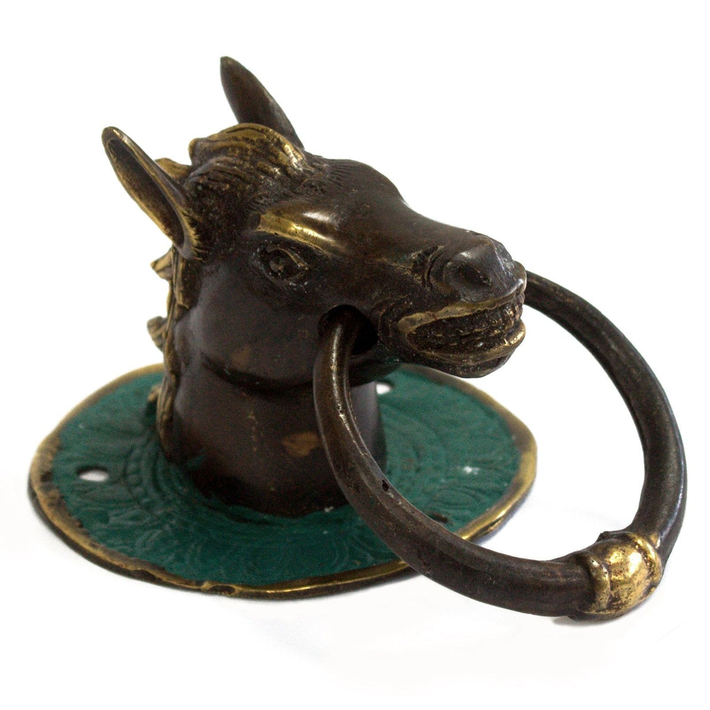 Brass Door Knocker Horses Head Classic Design for Timeless Decor
