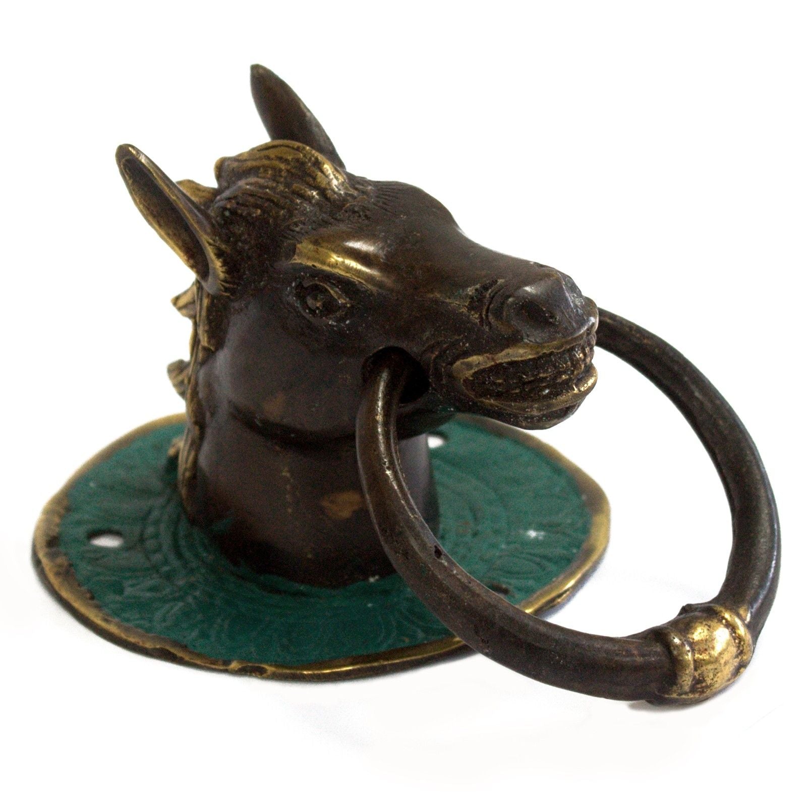 Brass Door Knocker Horses Head Classic Design for Timeless Decor