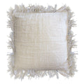Linen Cushion Cover 60x60cm with Fringe for Stylish Home Decor