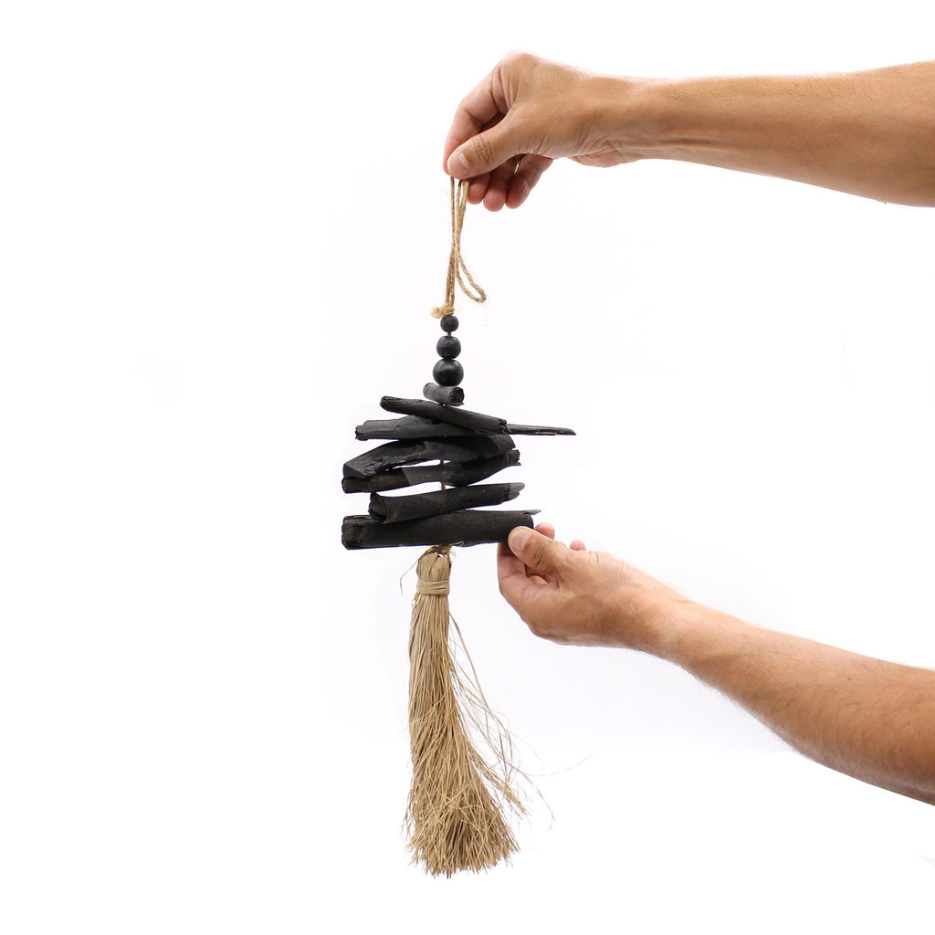 Hanging Driftwood Tassel 42cm for Unique Natural Wall Art Decor