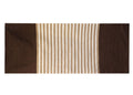 Indian Cotton Rug 70x170cm in Dark Brown and Beige Design