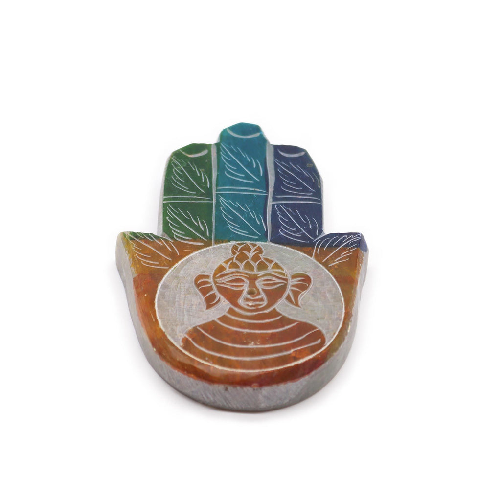 Soapstone Hamsa Incense Holder Buddha for Unique Home Décor