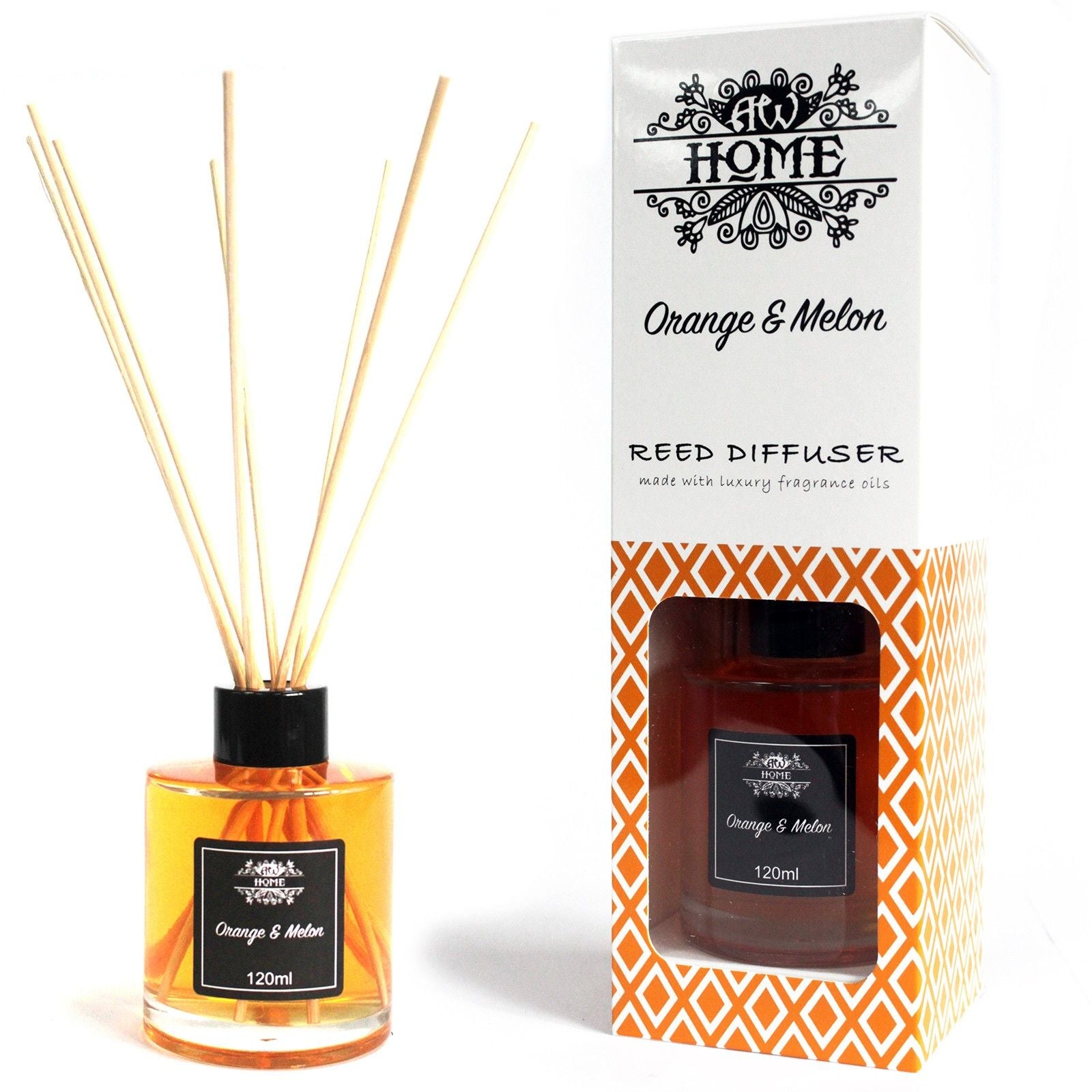 120ml Reed Diffuser Orange and Melon for Home Fragrance