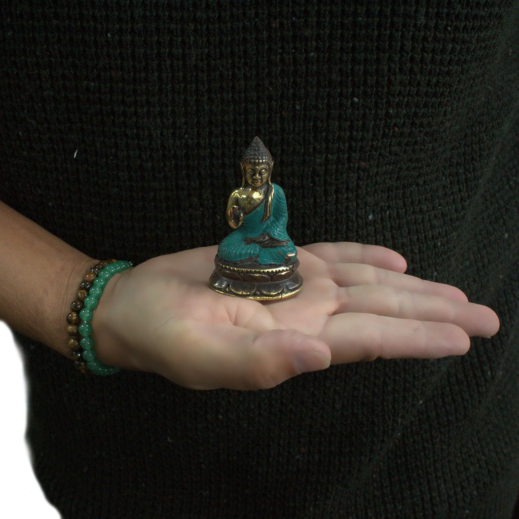 Mini Hand Up Sitting Buddha for Peaceful Home and Spa Decor Piece