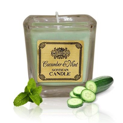 Cucumber & Mint Soybean Jar Candles for Refreshing Home Fragrance