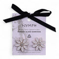 Pearl Vintage Glass Flowers Earrings with Floral Design Charm