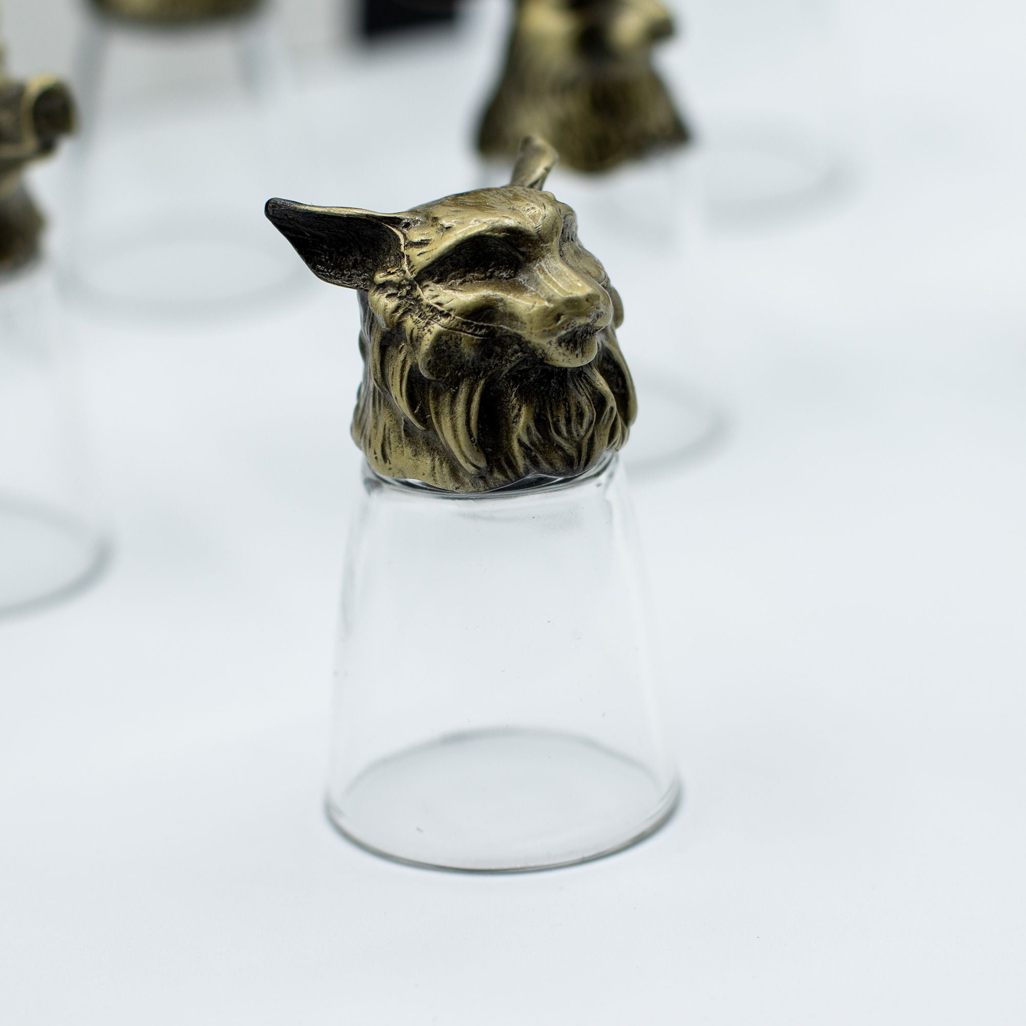 Gift Set of 12 Bottom Up Shot Glasses with Mystical Creatures