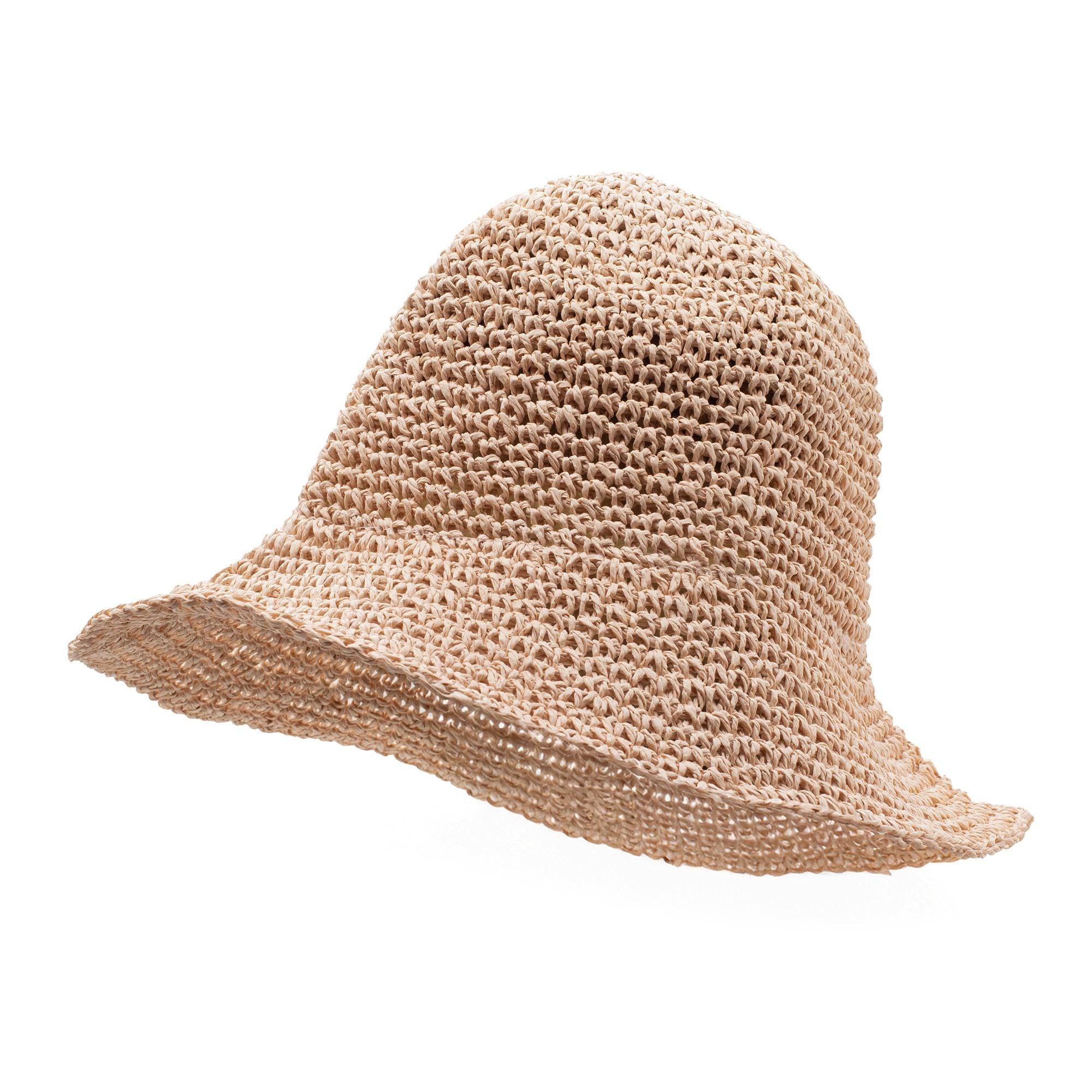 Nomad Sari Floppy Straw Sun Hat in Rose Blush for Summer Fun