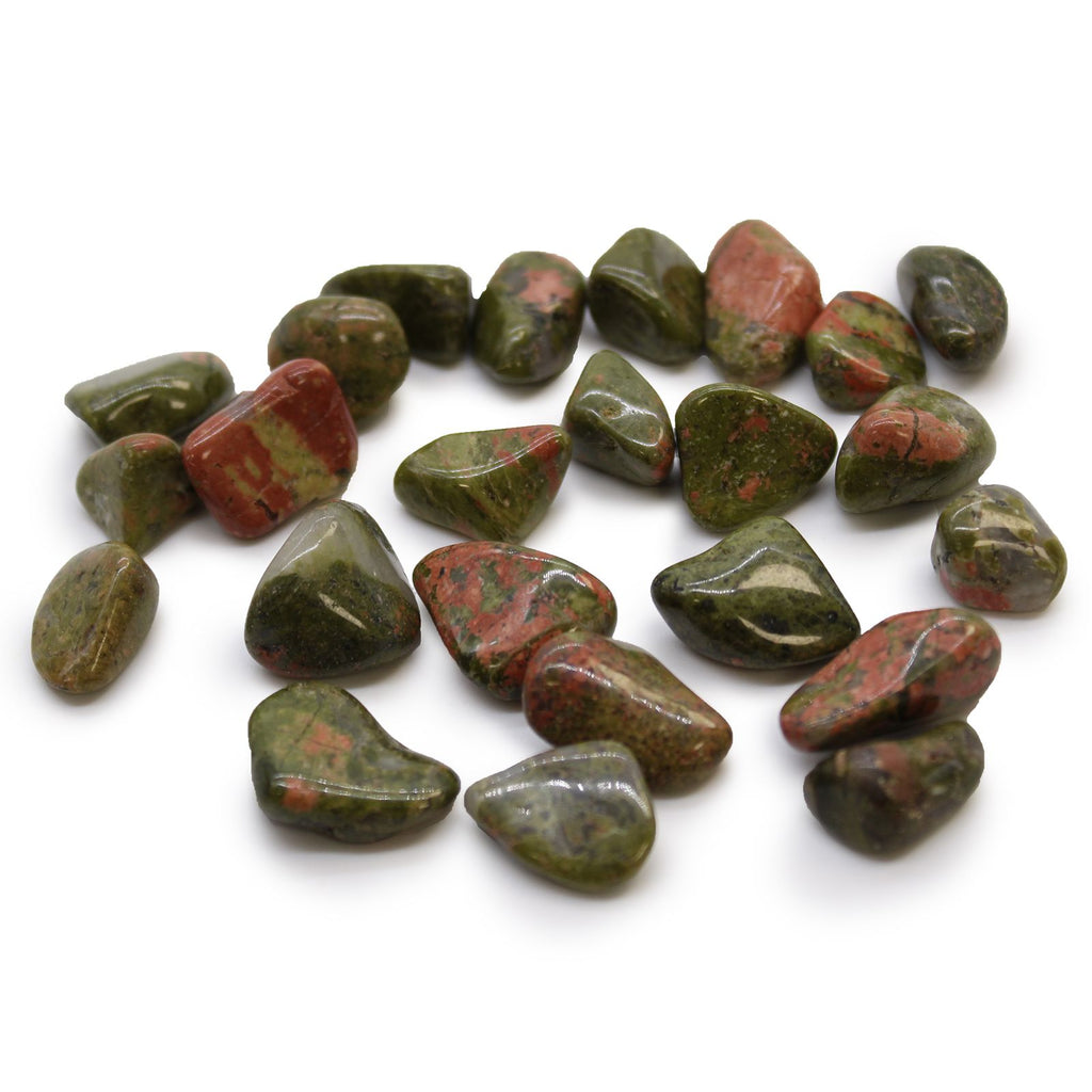 Small African Tumble Stones Unakite for Unique Decor and Gifts