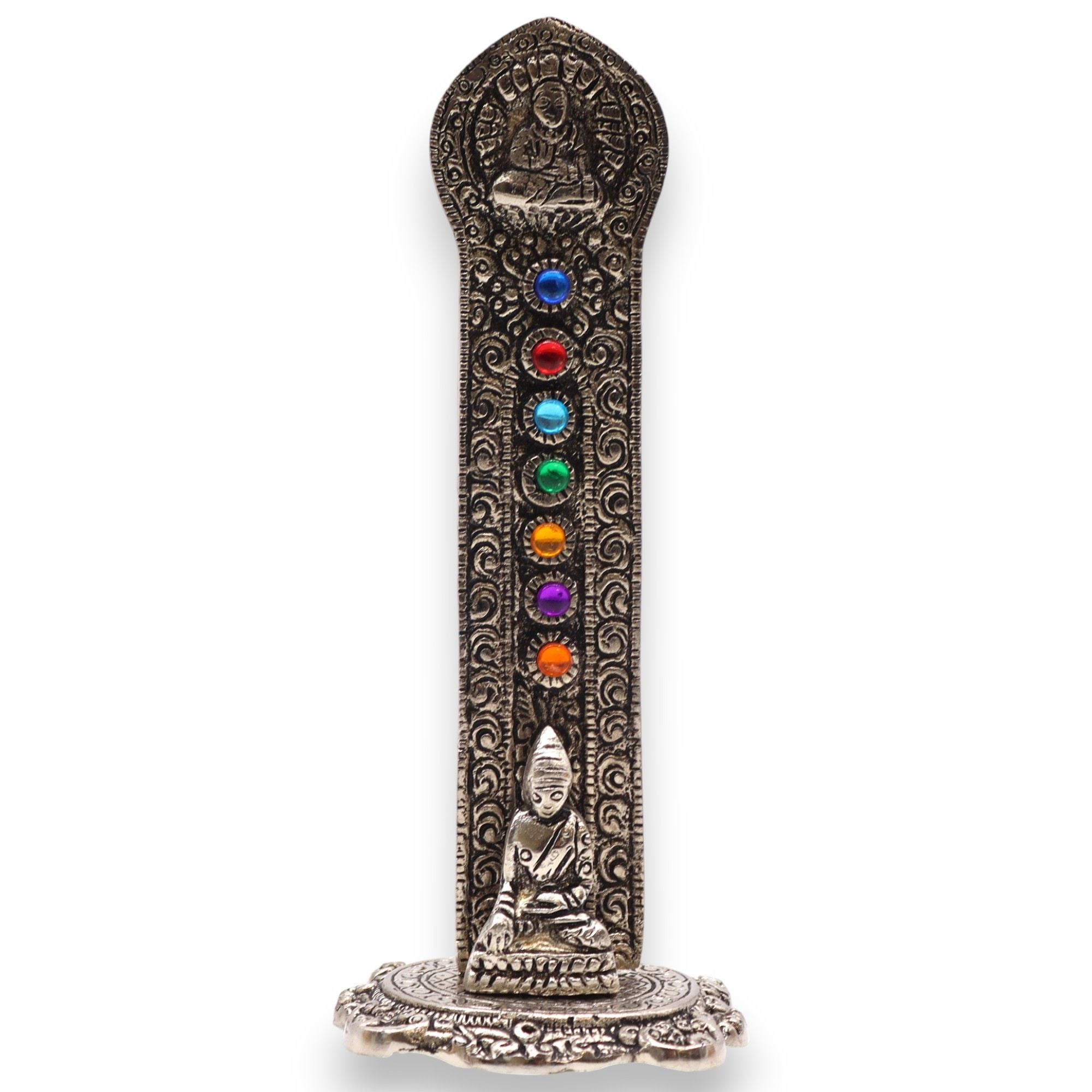 7 Chakra Tower Buddha Incense Holder for Meditation Spaces