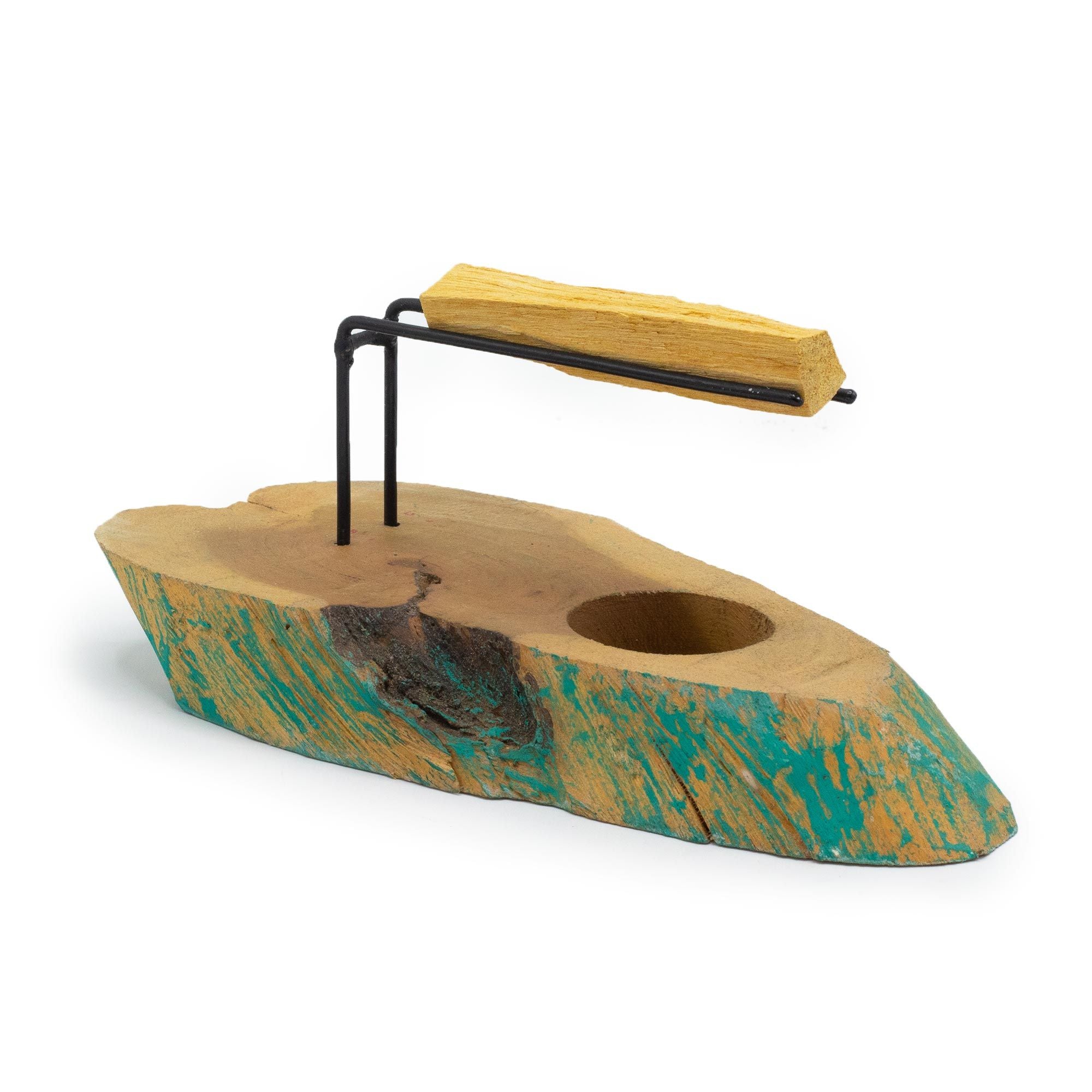 Palo Santo Heater in Greenwash Gamel Wood for Aromatic Bliss
