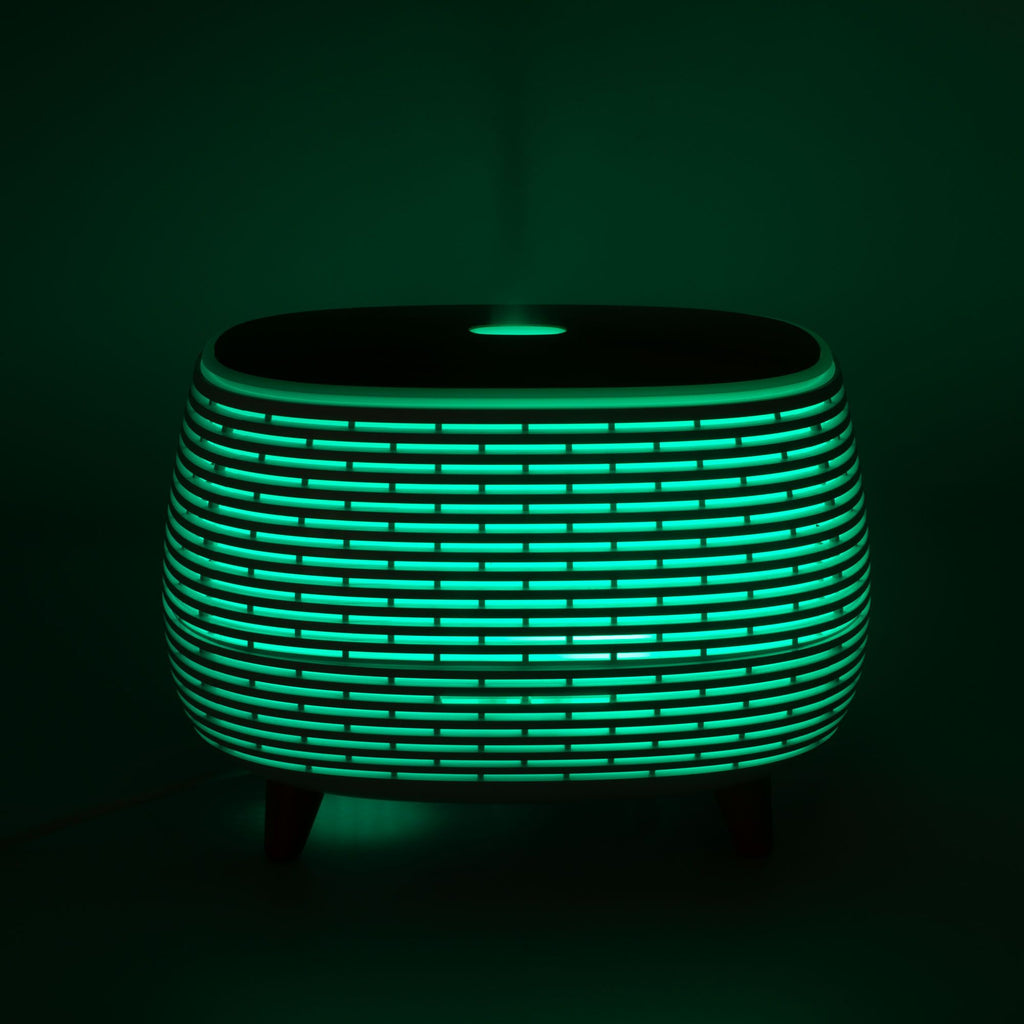 Futuristic Ribbed Aroma Diffuser with Colour Changing LED Light