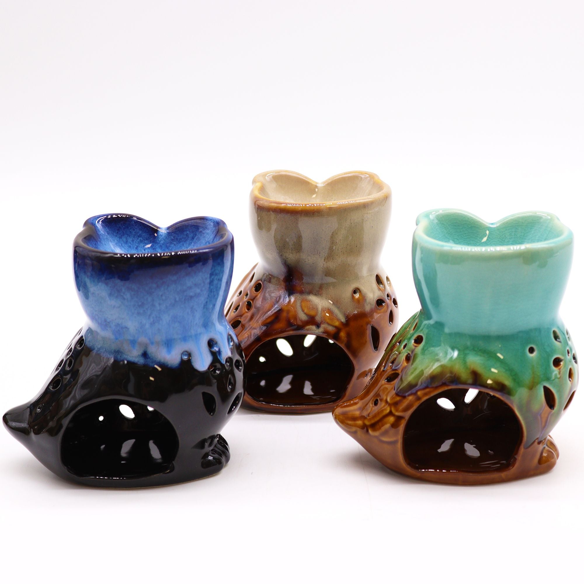 Classic Rustic Owl Oil Burner Side on Design for Home Fragrance