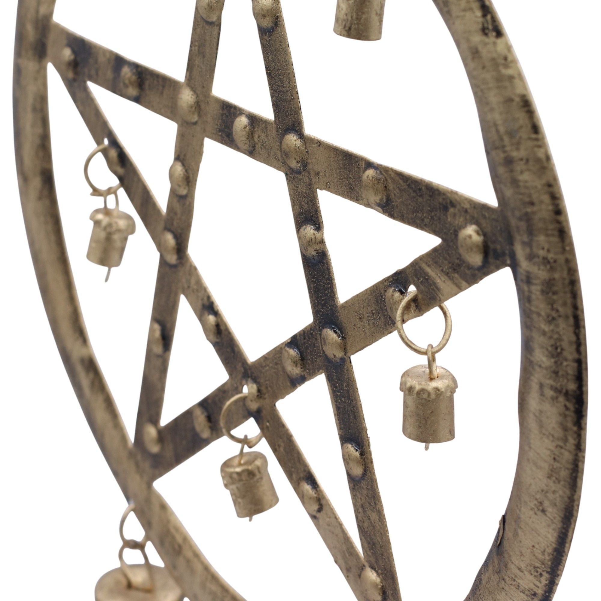 Indian Chimes Pentagon with Cow Bells for Decorative Appeal