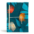 Lokta Bold Floral Notebook Large with Bookmark in Midnight Blue
