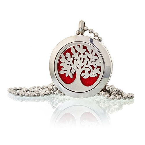 Aromatherapy Diffuser Necklace Tree of Life 25mm for Essential Oils