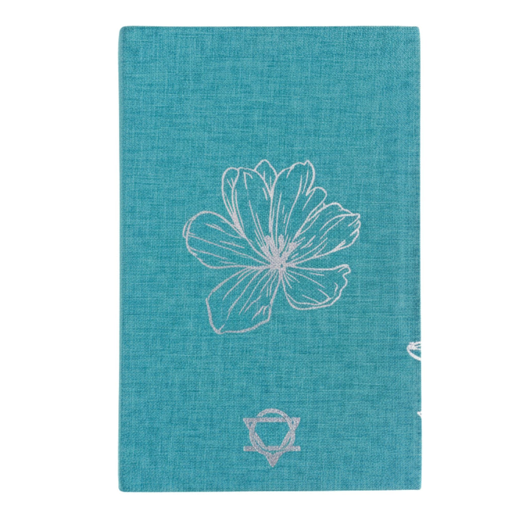 Blue Gratitude Journal with Silver Lining for Daily Reflections
