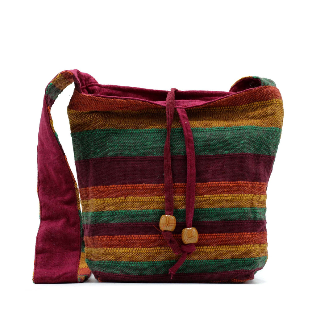 Nepal Sling Bag Mountain Trek Tan and Greens for Outdoor Use