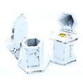 White Washed Incense Holder Pyramid Mini House for Home Decor