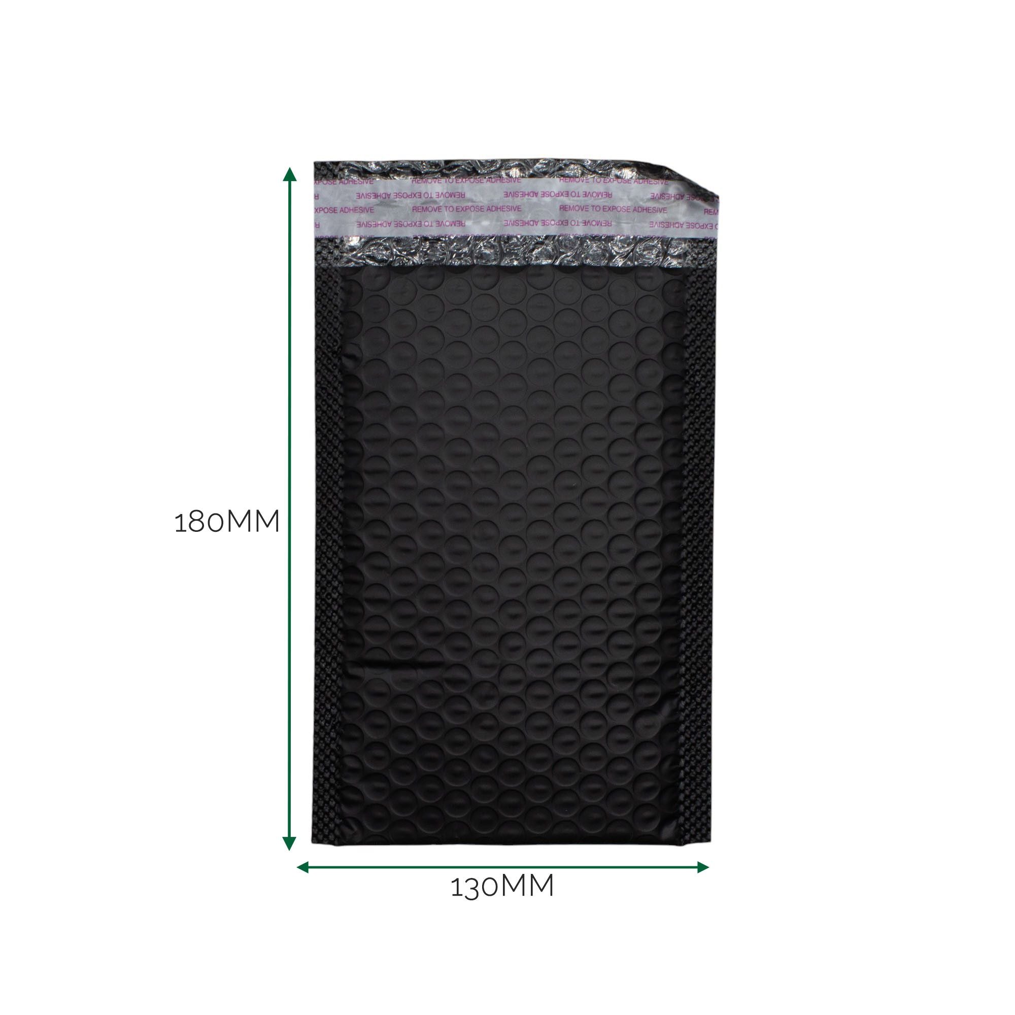 Black Poly Bubble Envelope with Expandable Gusset for Shipping