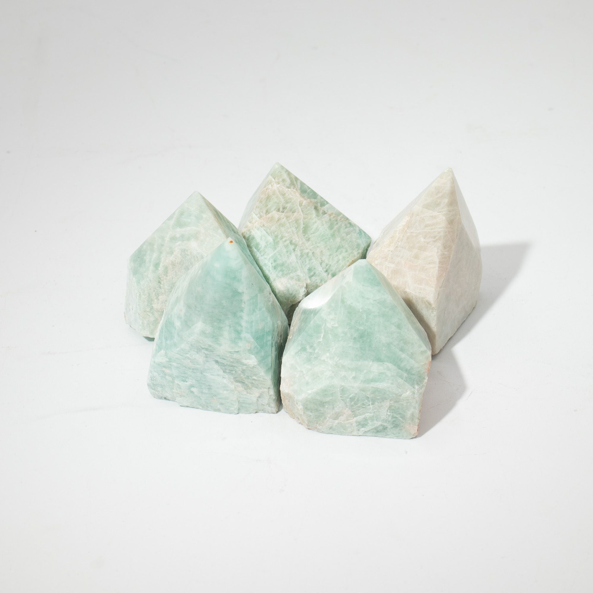 Gemstone Top Polished Points of Indian Amazonite for Home Decor