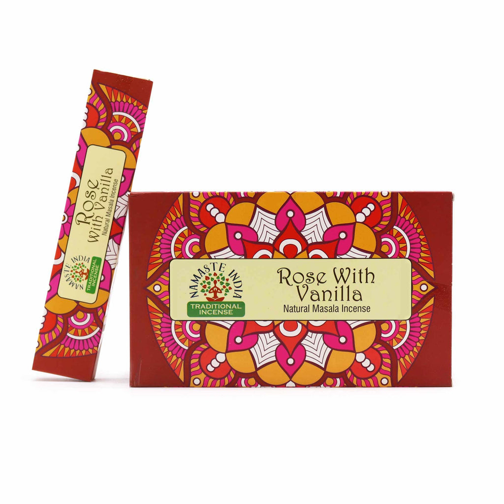 Namaste Mandala Masala Incense Sticks with Rose and Vanilla Blend