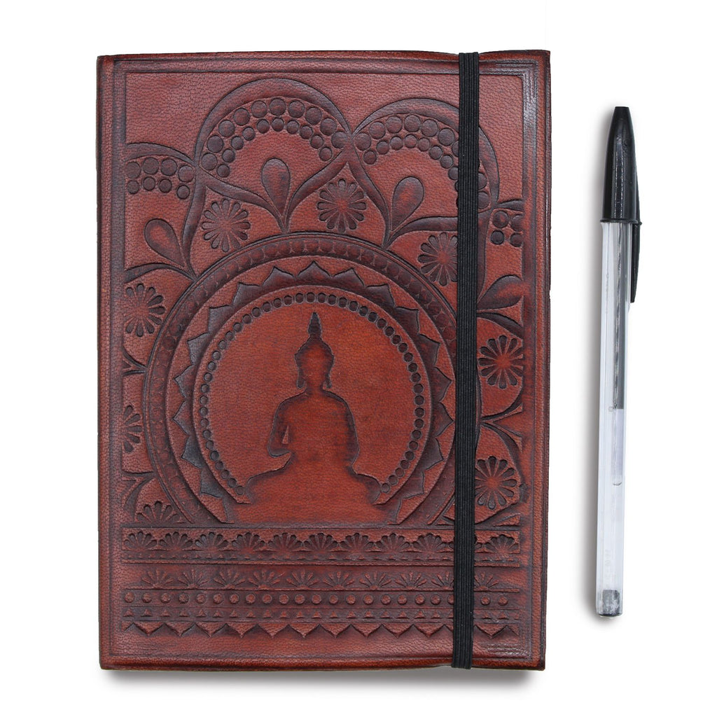 Chakra Mandala Small Notebook with Strap for Note Taking Use