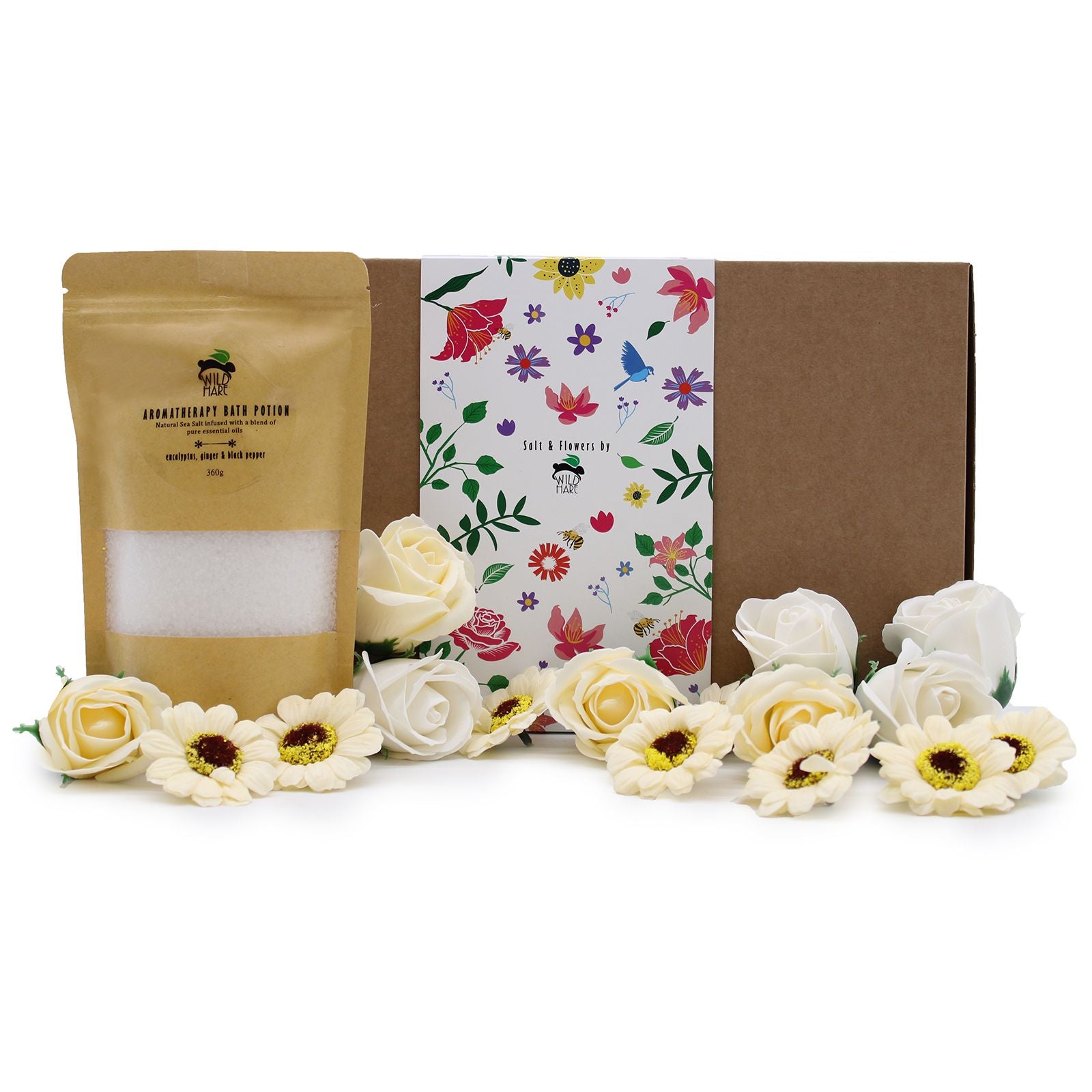 Salt Soak Set Cold and Flu with Eucalyptus and Ginger Bath Salt
