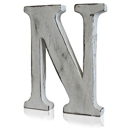 Shabby Chic Letters N Decorative Alphabet Letter for Home Decor