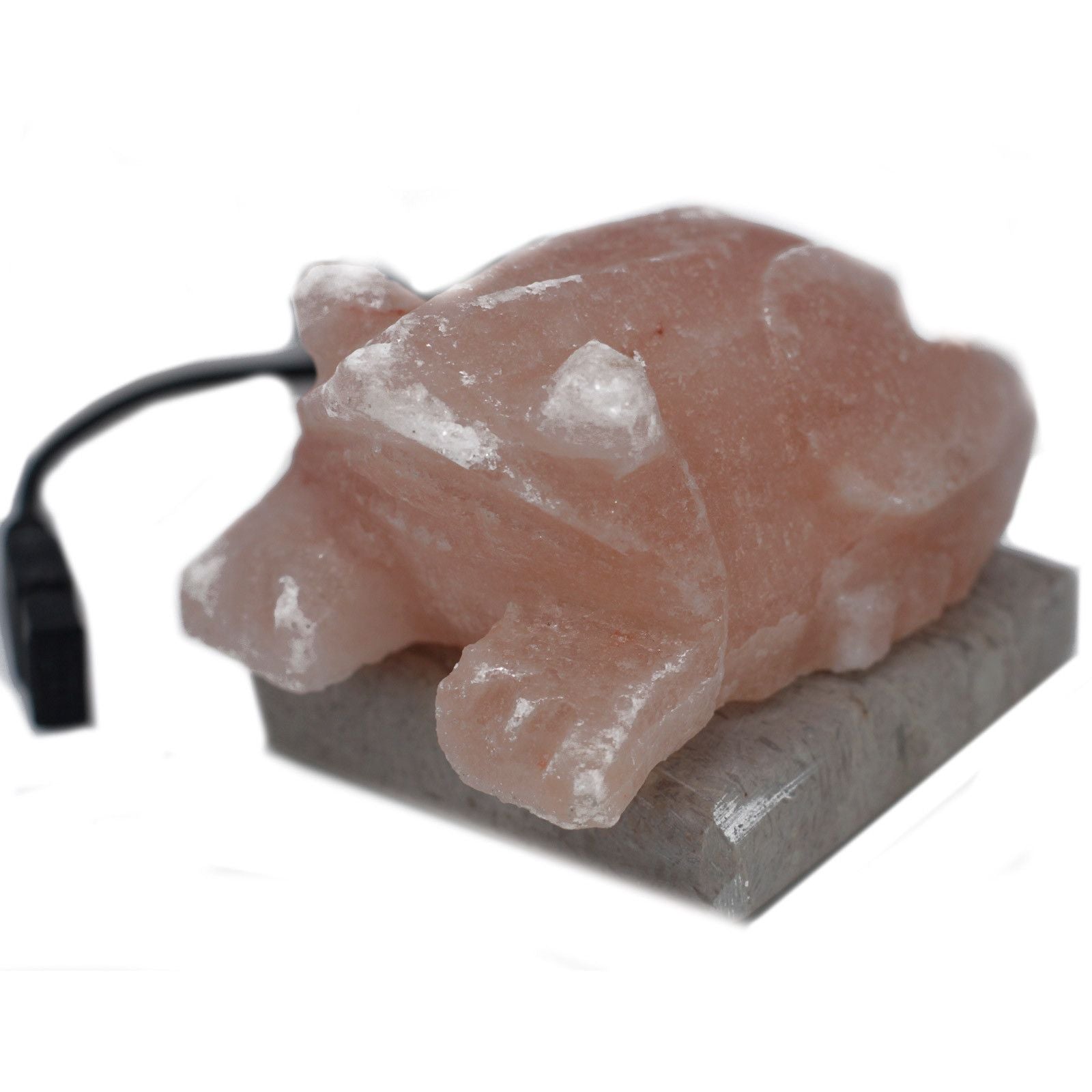 USB Toad Shaped Himalayan Salt Lamp for Unique Home Decor Lighting